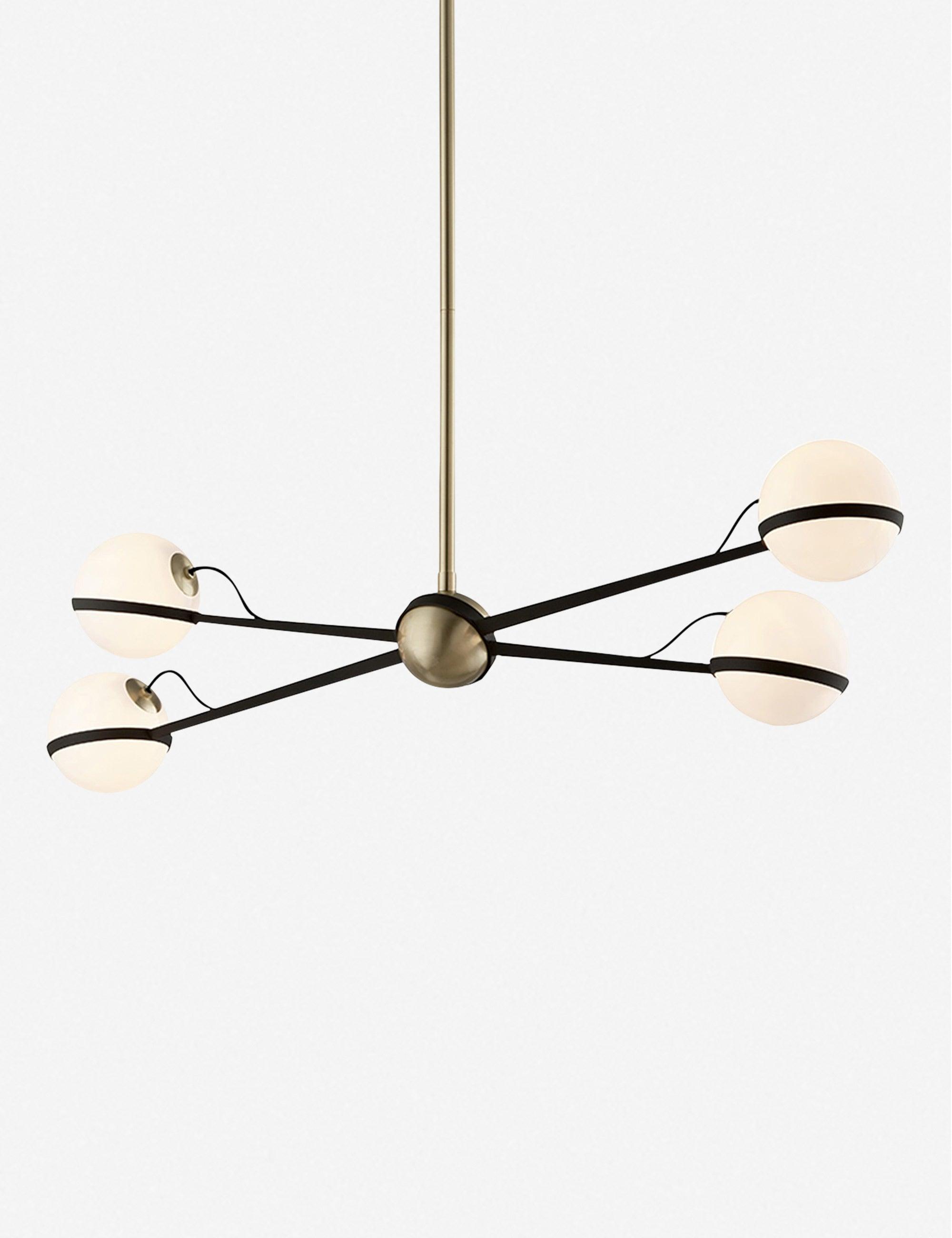 Polished Nickel 49.5" Contemporary Globe Island Chandelier