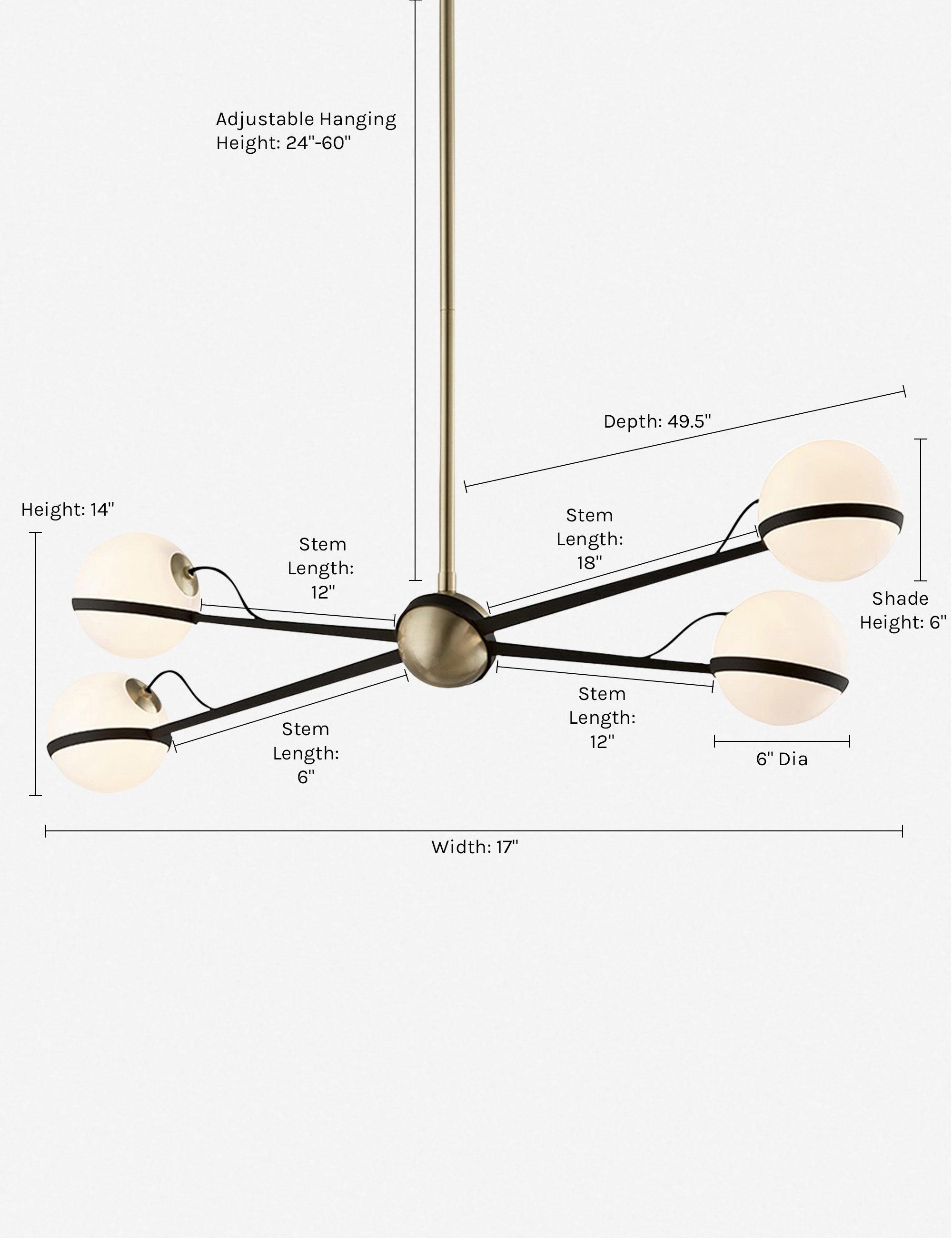 Polished Nickel 49.5" Contemporary Globe Island Chandelier