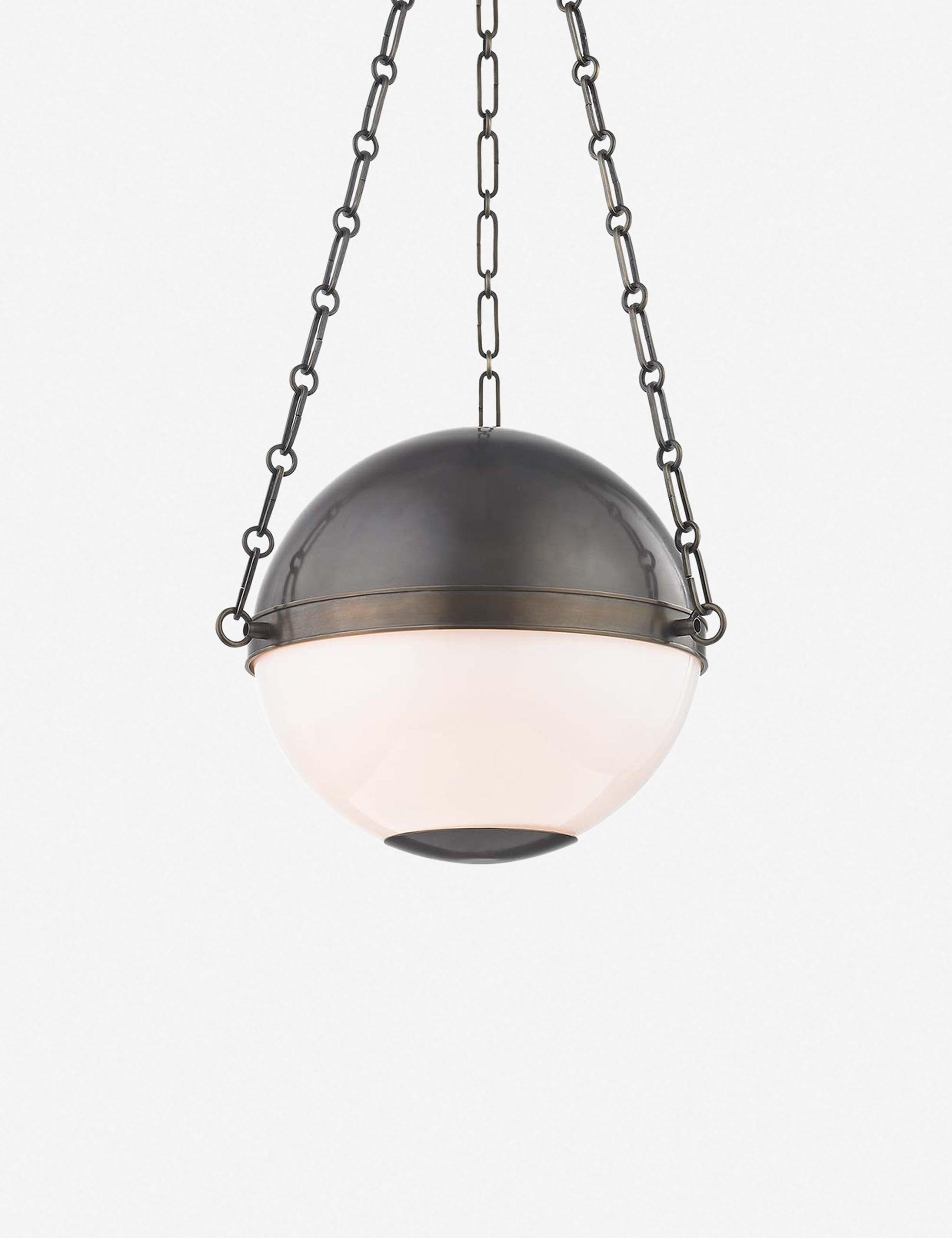 Aerin Round Pendant Light - Distressed Bronze / Small