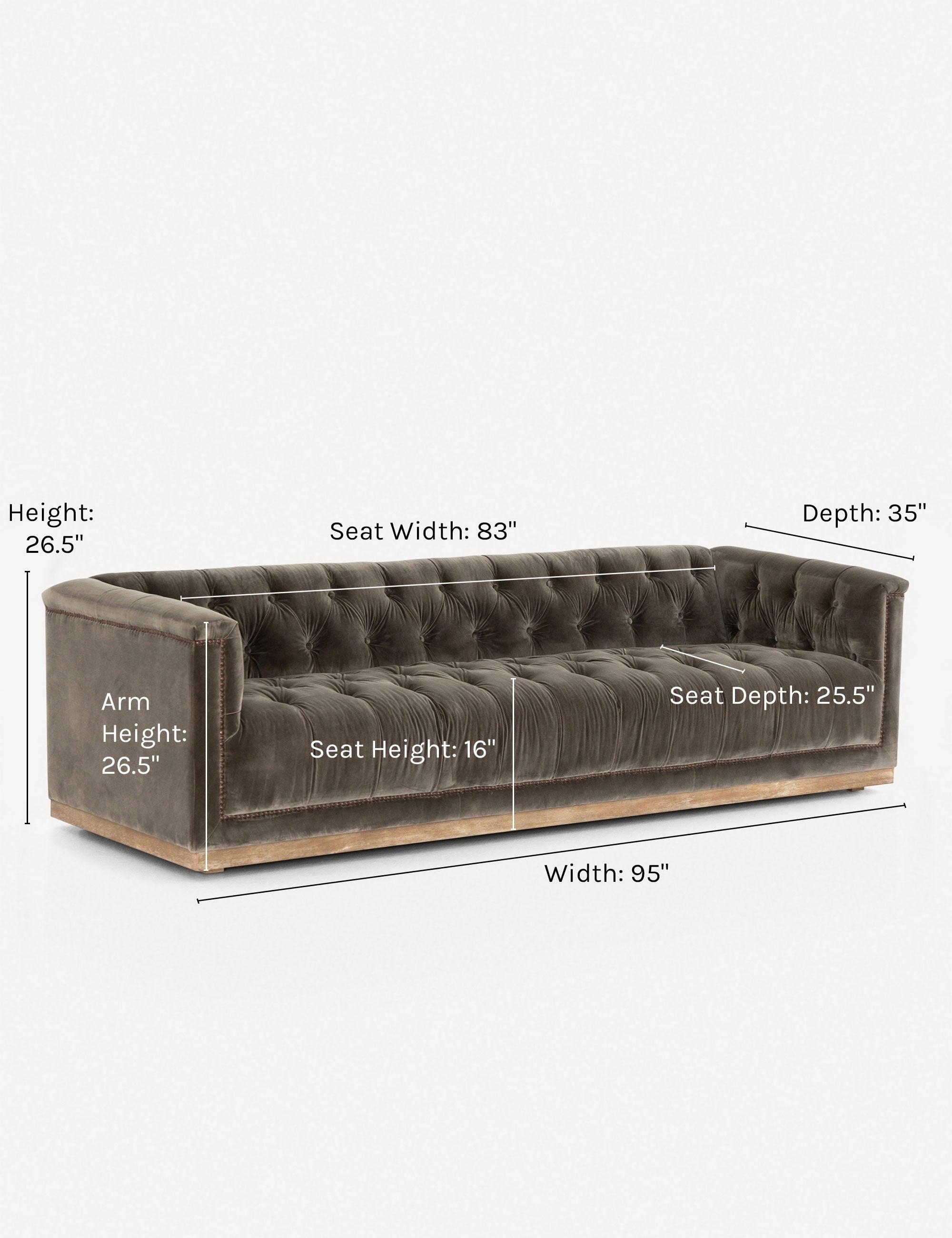 Afia Sofa, Sapphire Birch