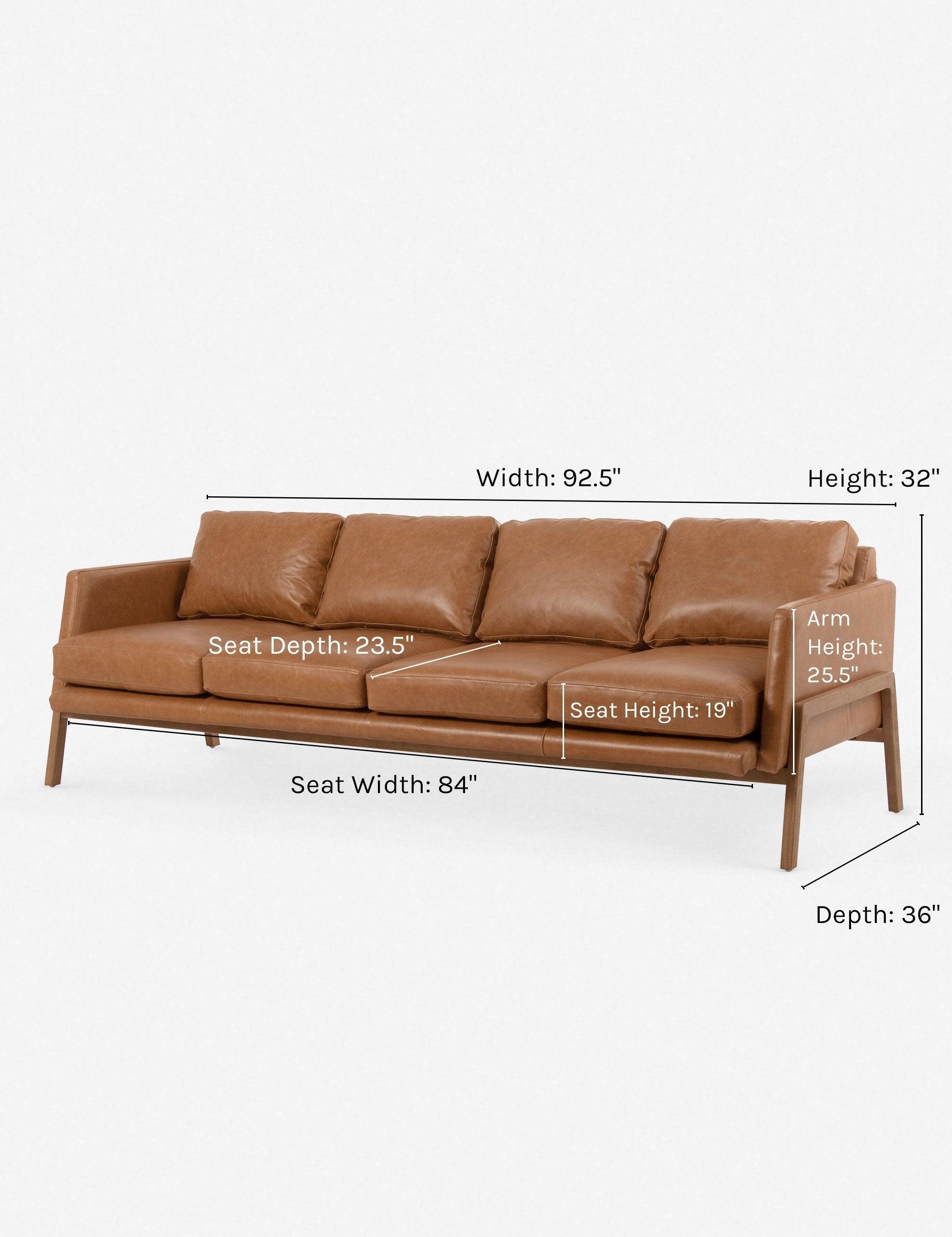 Afton Sofa - Tan Leather