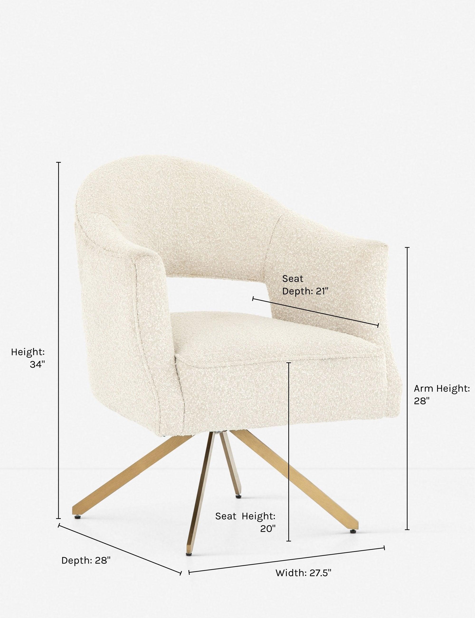 Amaris Office Chair - Natural Boucle
