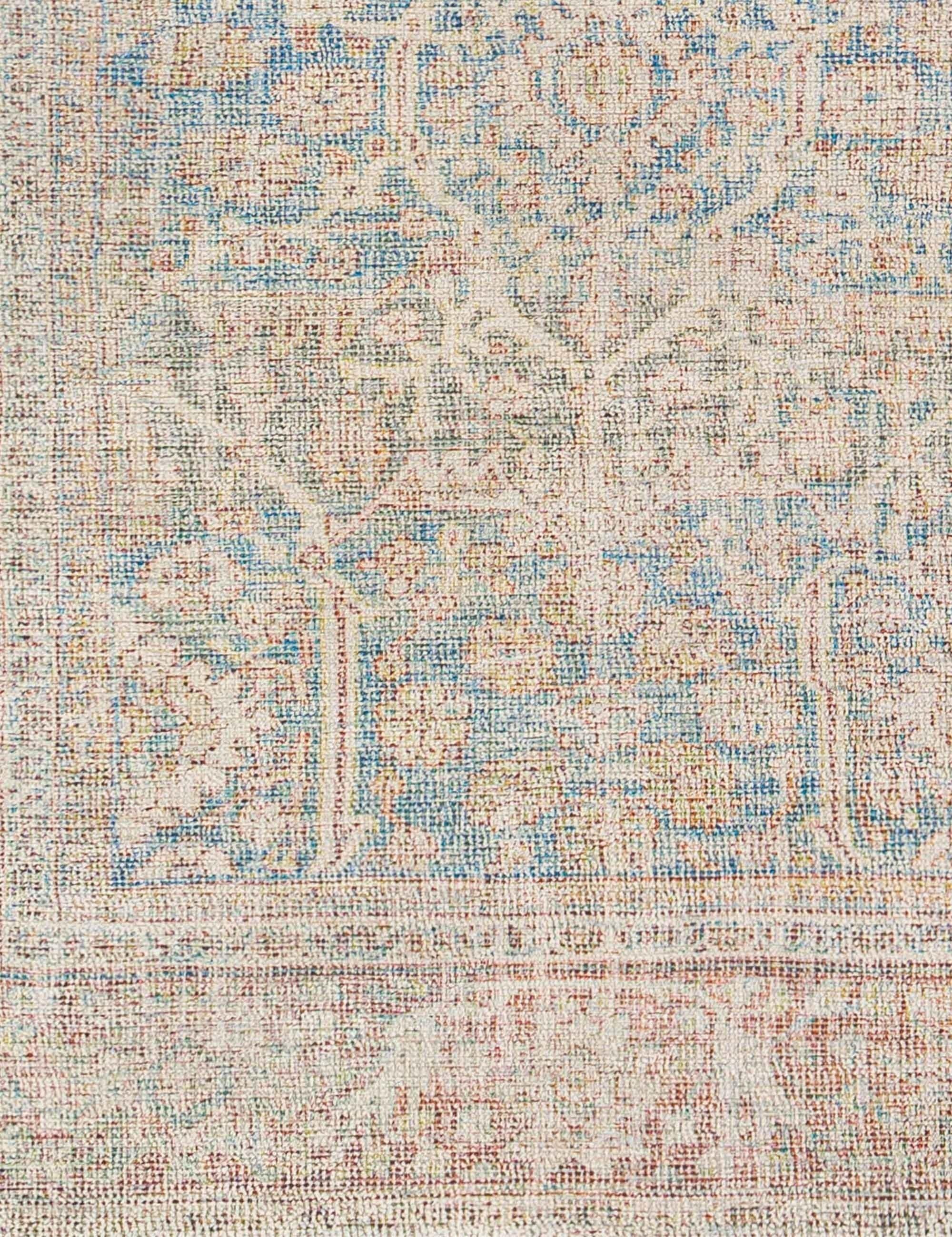 Amasya Traditional Blue Fringe 8'6" x 12' Handwoven Rug