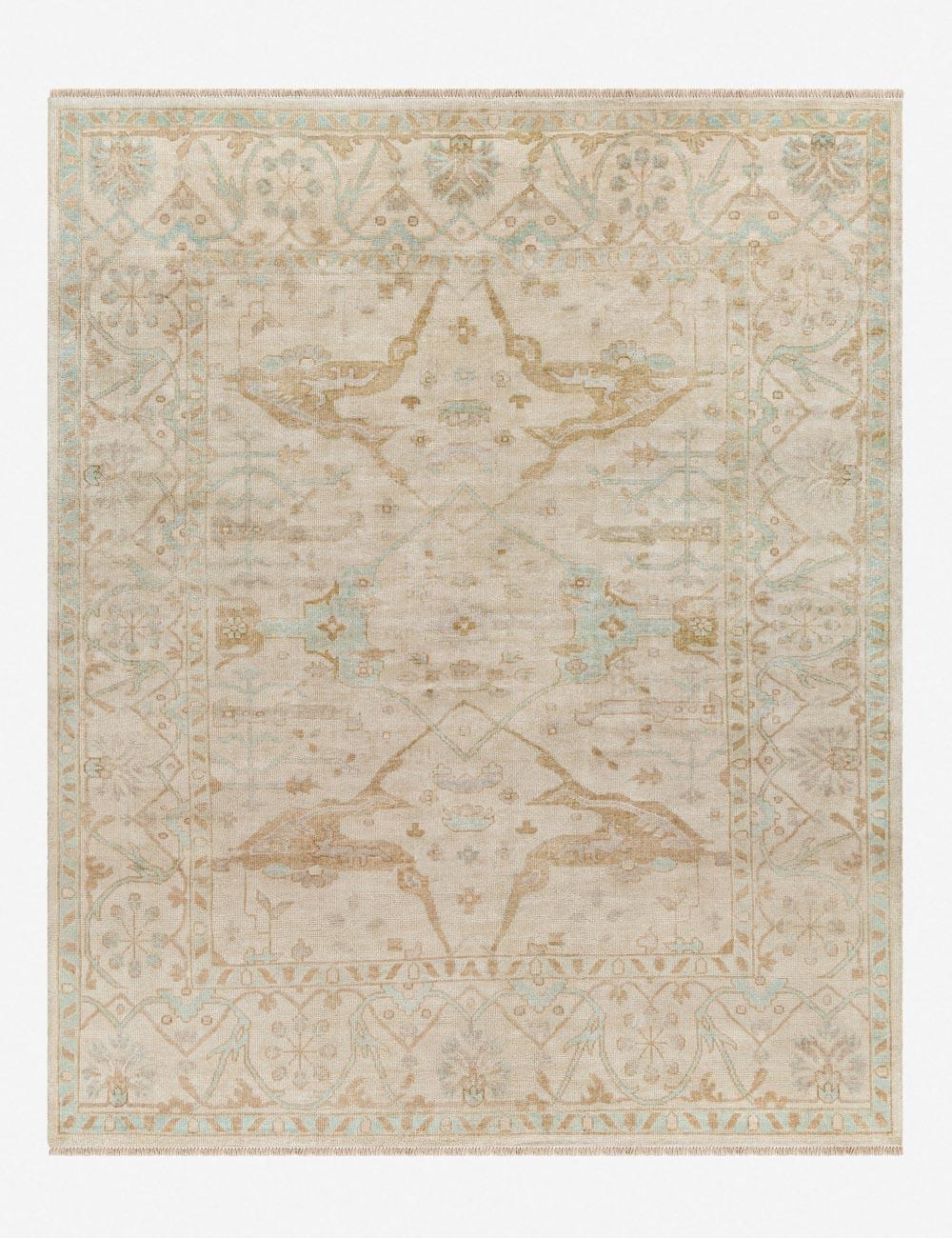 Elysian Gray Hand-Knotted Wool-Viscose Blend Rug - 9' x 13'