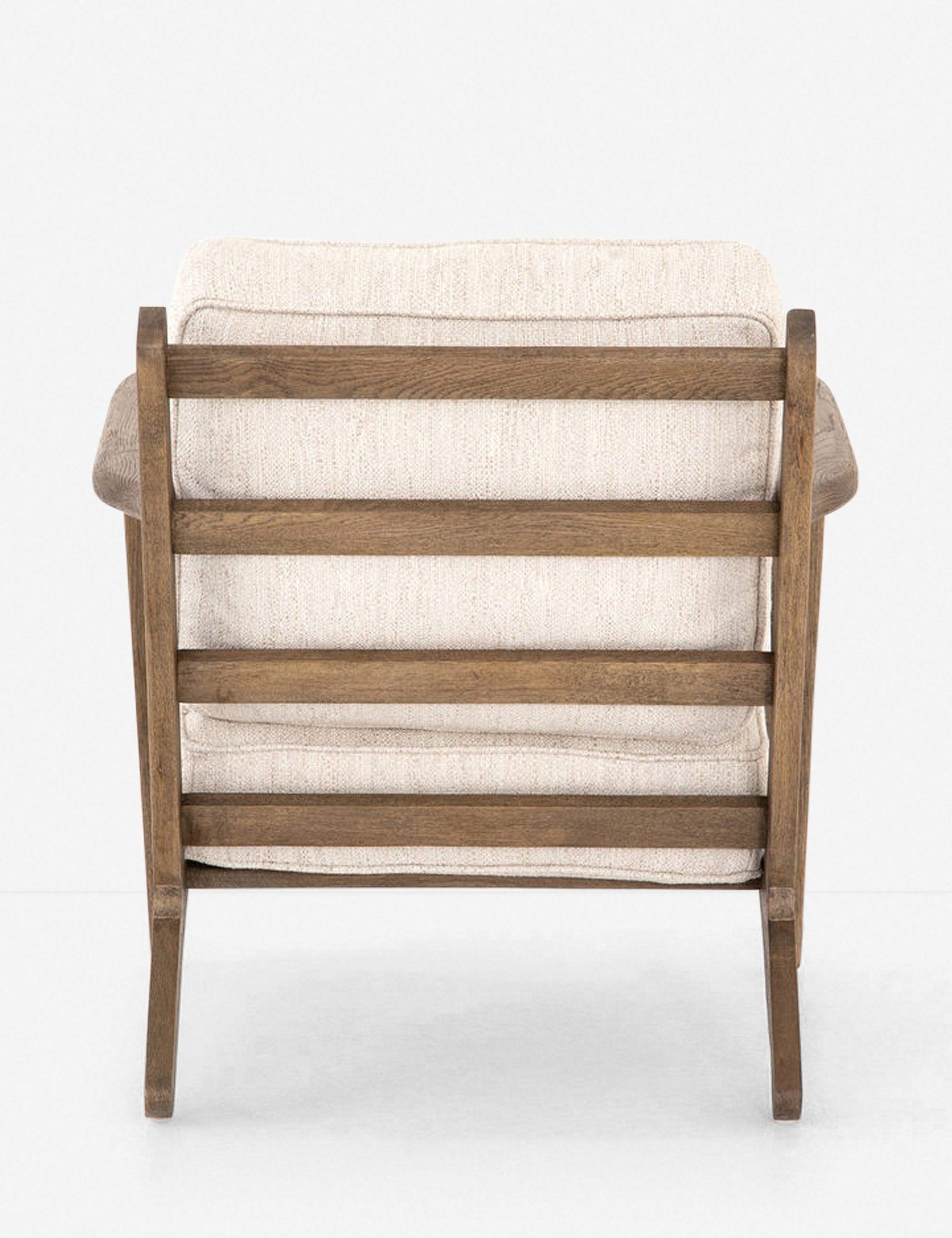 Austin Solid Oak Frame Plush Cushion Accent Chair - Avant Natural