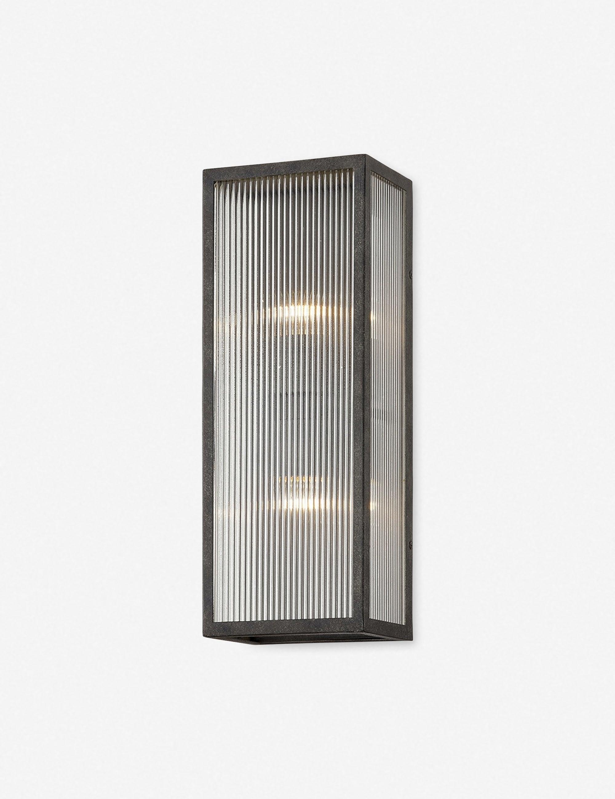 Amadora Contemporary Black Iron Outdoor Wall Sconce