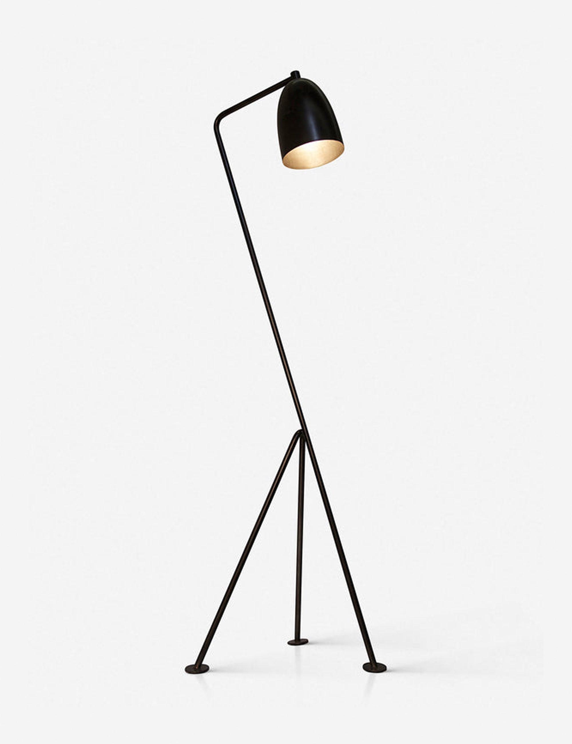 Asti Minimalist Black Tripod Floor Lamp with Cone Fixture