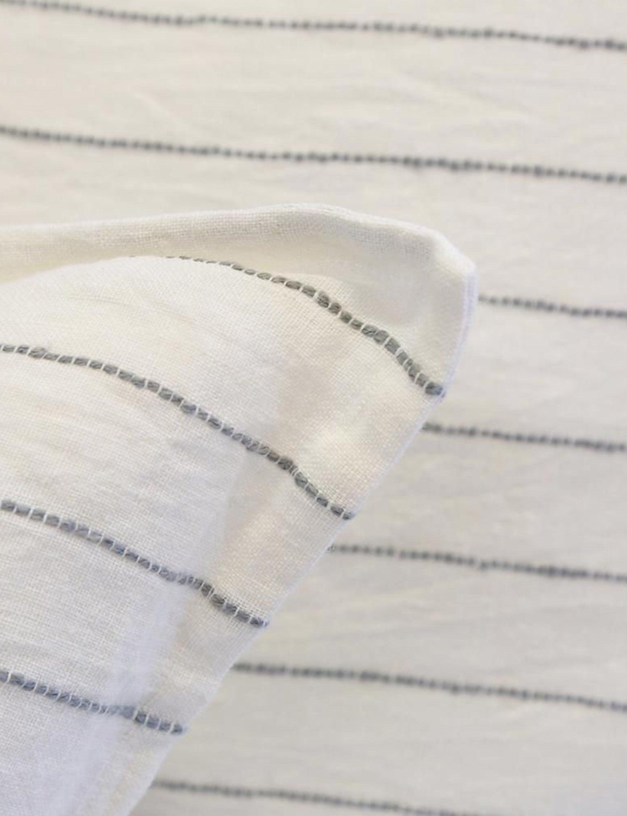 Blake Linen Duvet by Pom Pom at Home - Cream and Gray / Queen