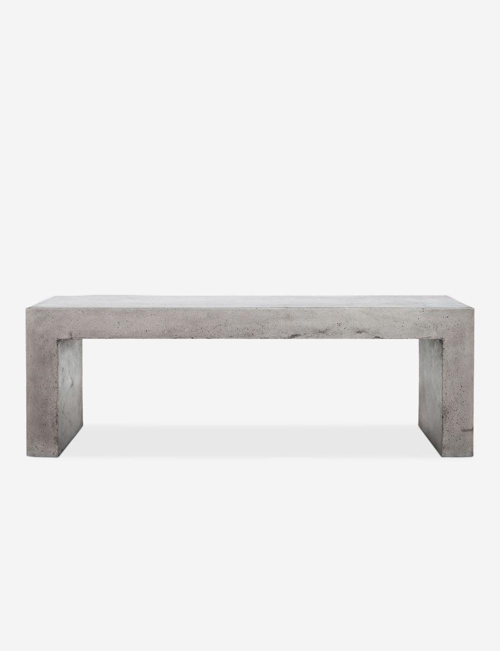 Brinlie Modern 55'' Grey Fiber-Reinforced Cement Outdoor Bench