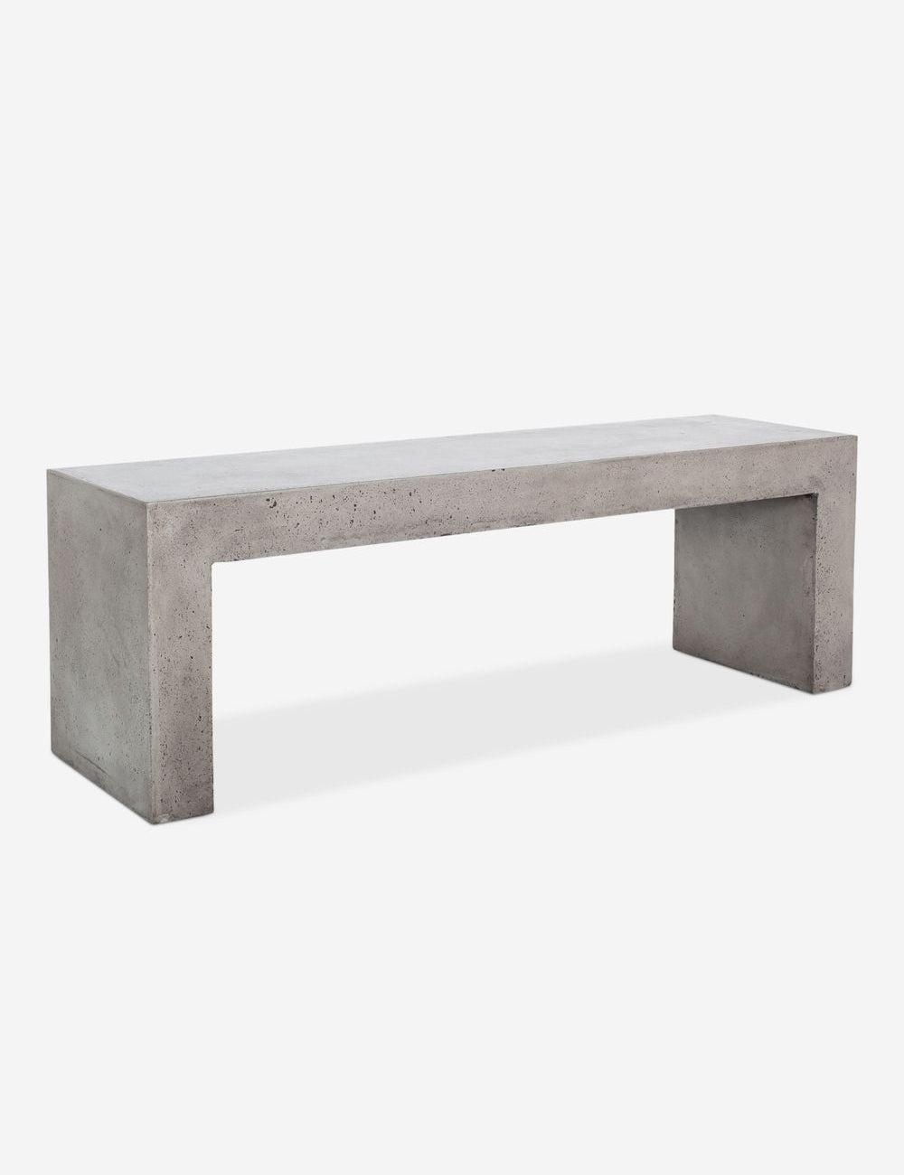 Brinlie Modern 55'' Grey Fiber-Reinforced Cement Outdoor Bench