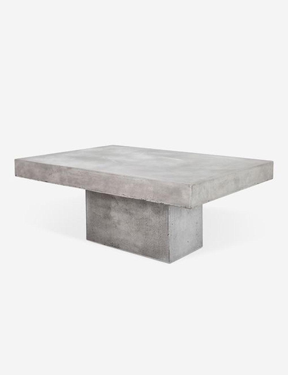 Arely 47'' Gray Industrial Concrete Rectangular Coffee Table