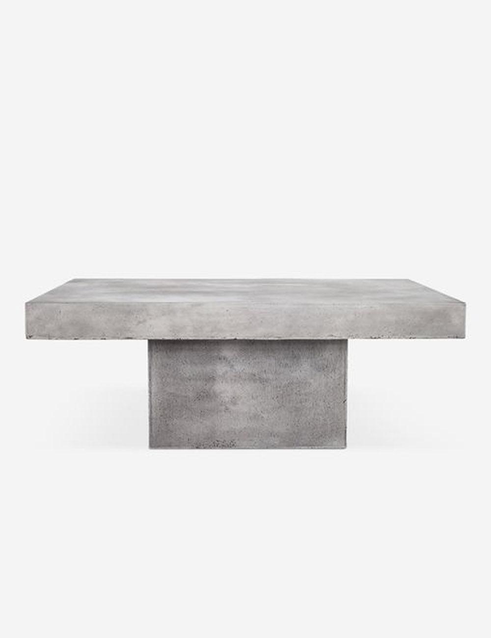 Arely 47'' Gray Industrial Concrete Rectangular Coffee Table