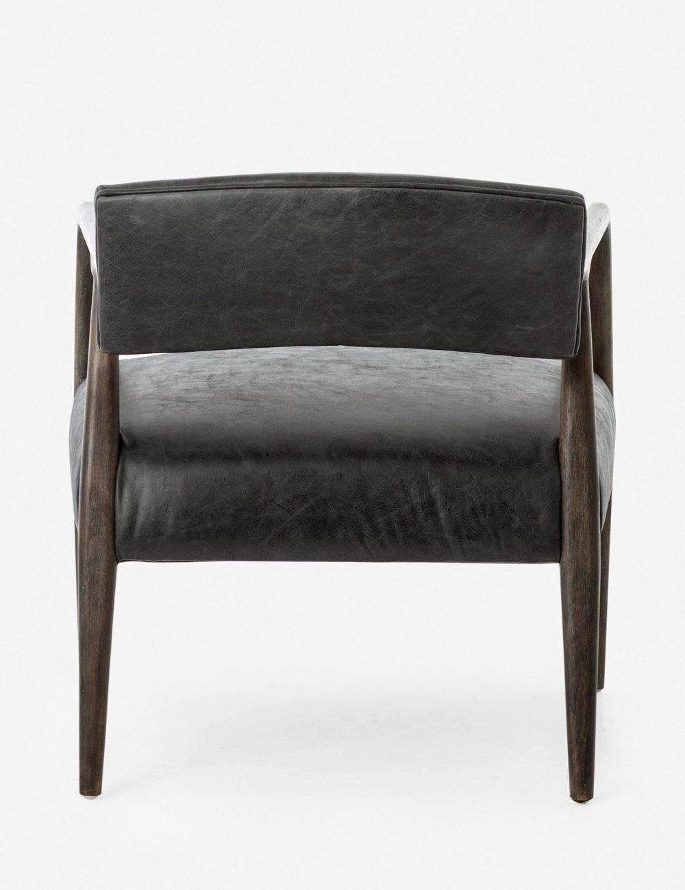 Larabee Accent Chair - Ebony Leather