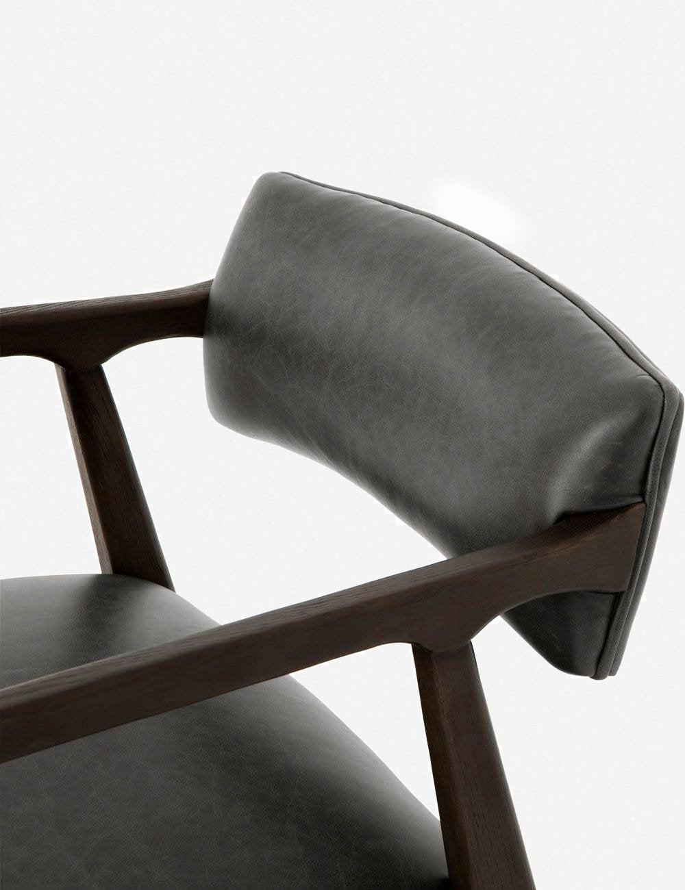 Larabee Accent Chair - Ebony Leather