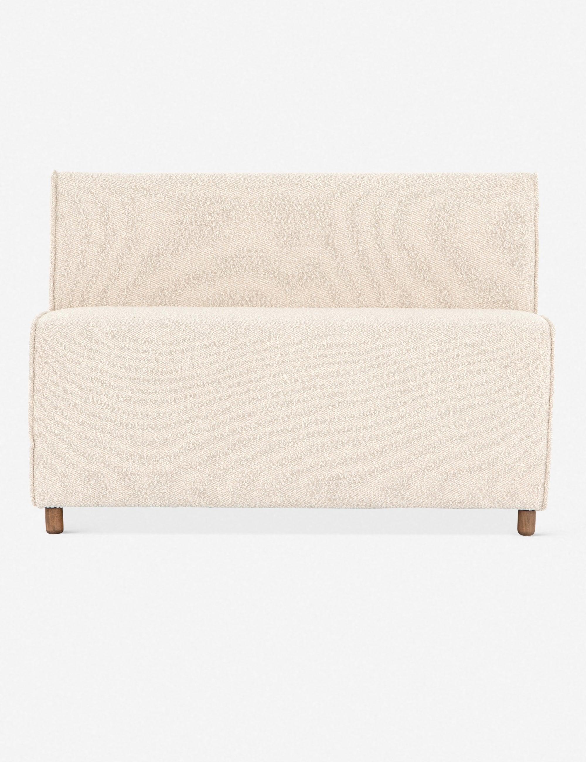 Modern Cream Boucle Upholstered Dining Bench - 48.5"