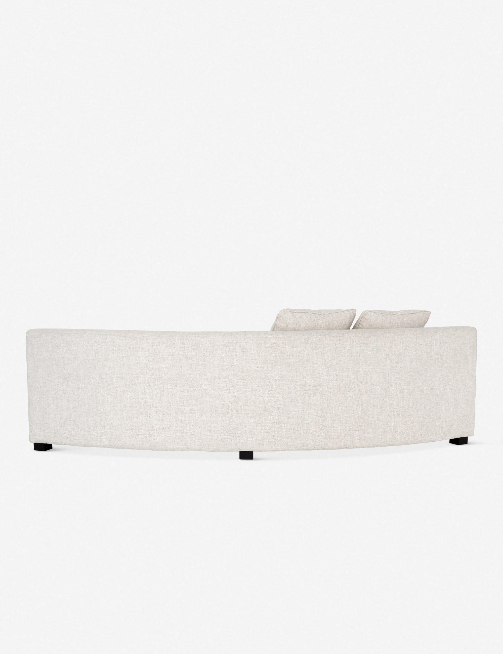 Saban Curved Sofa - Ivory Linen / Left-Facing