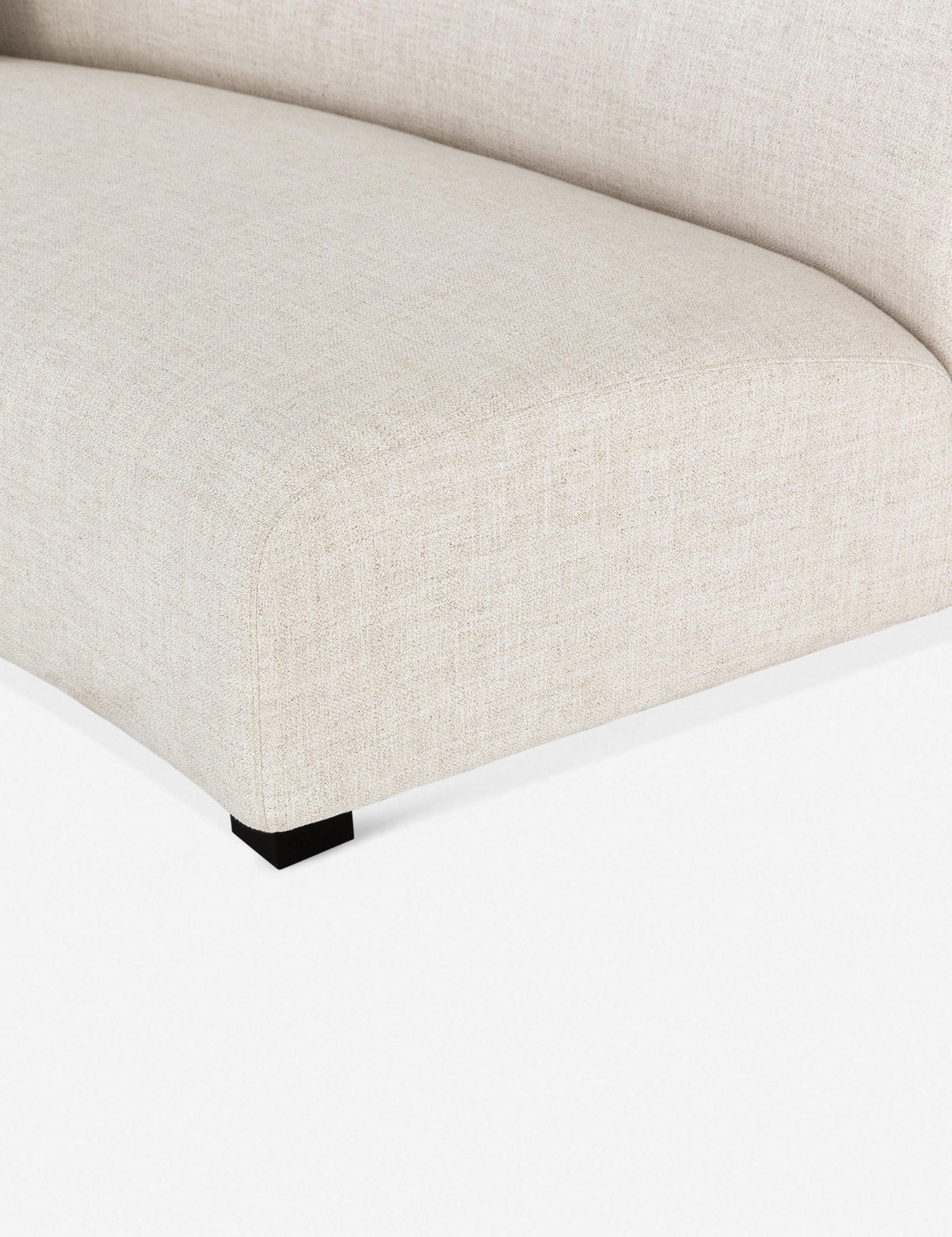 Saban Curved Sofa - Ivory Linen / Left-Facing