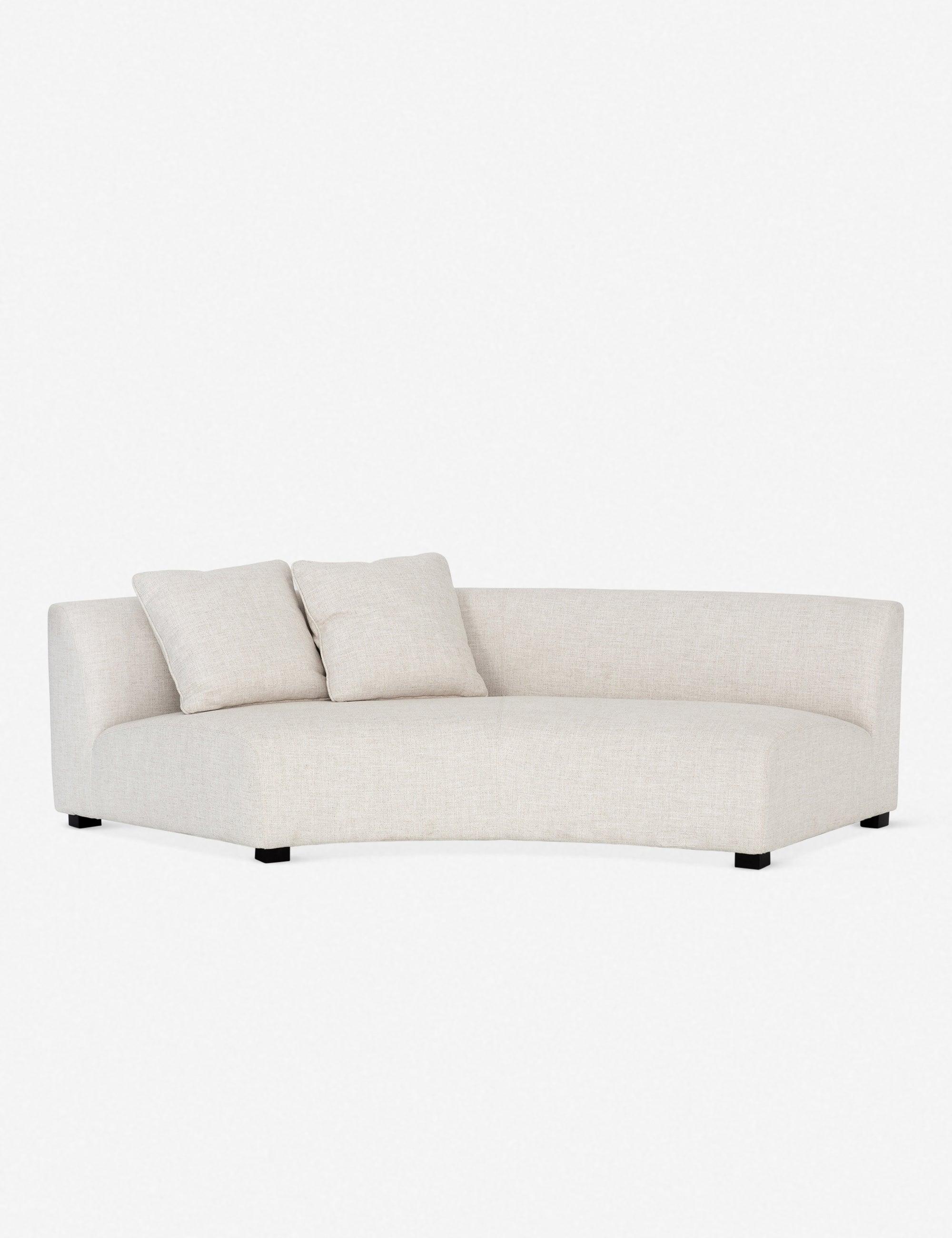 Dover Crescent Tufted Linen Two-Piece Sectional Sofa