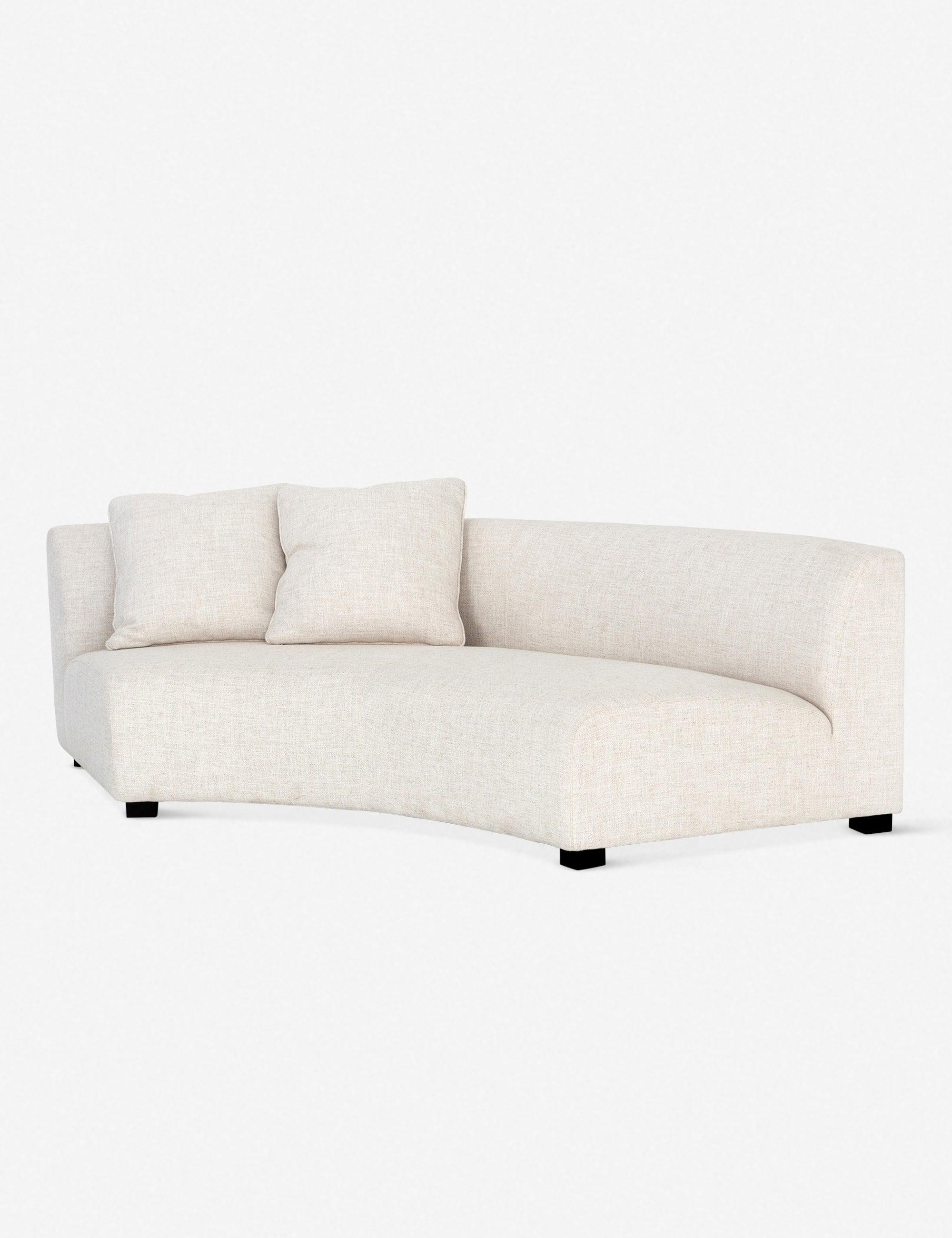 Dover Crescent Tufted Linen Two-Piece Sectional Sofa