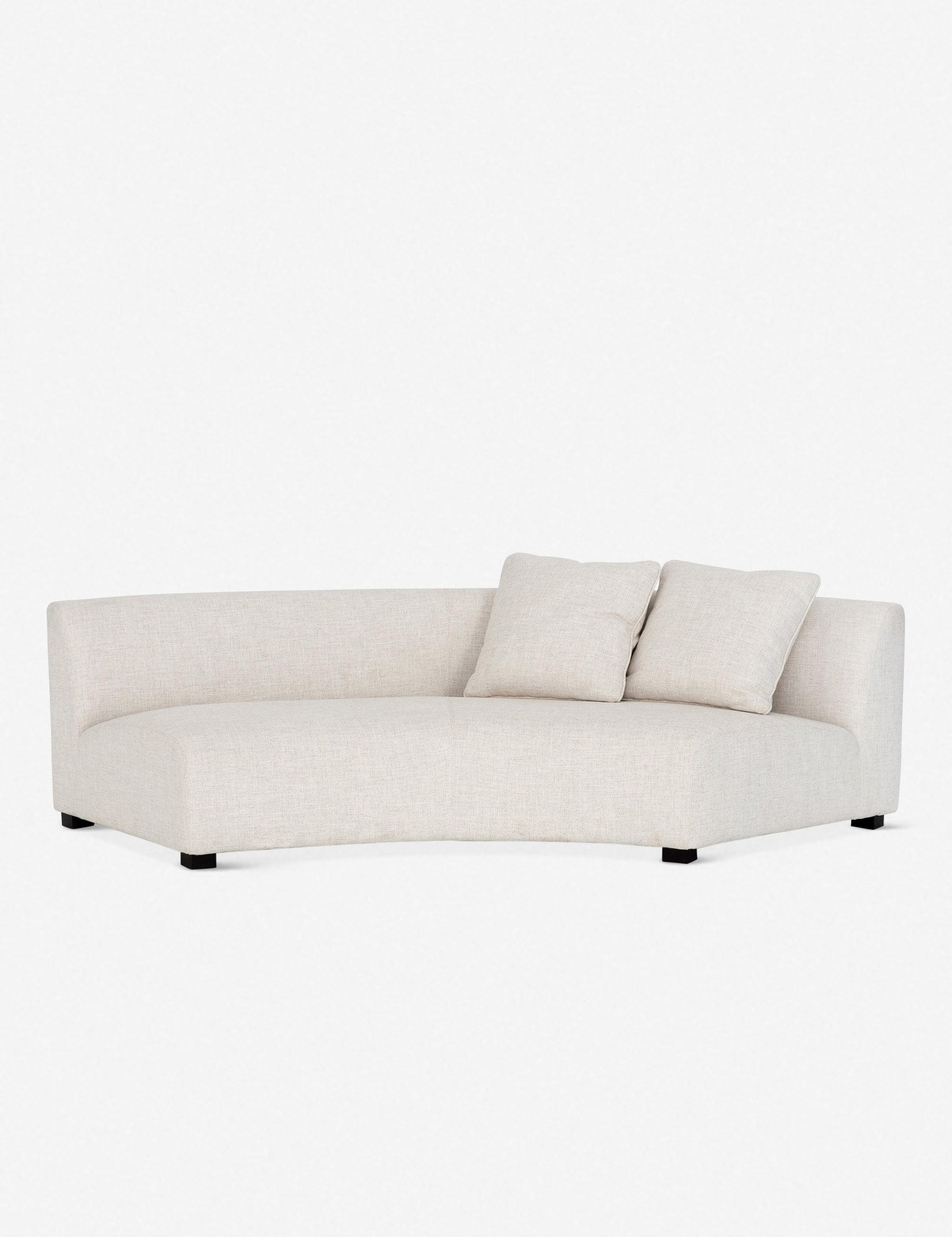 Saban Curved Sofa - Ivory Linen / Right-Facing