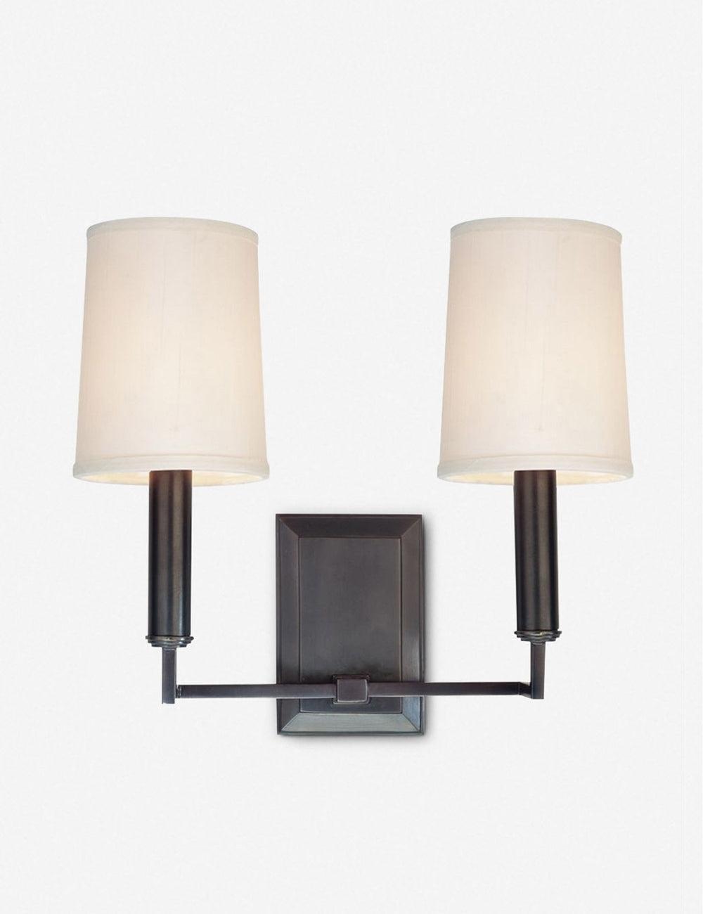 Charlie Double Sconce - Dark Bronze