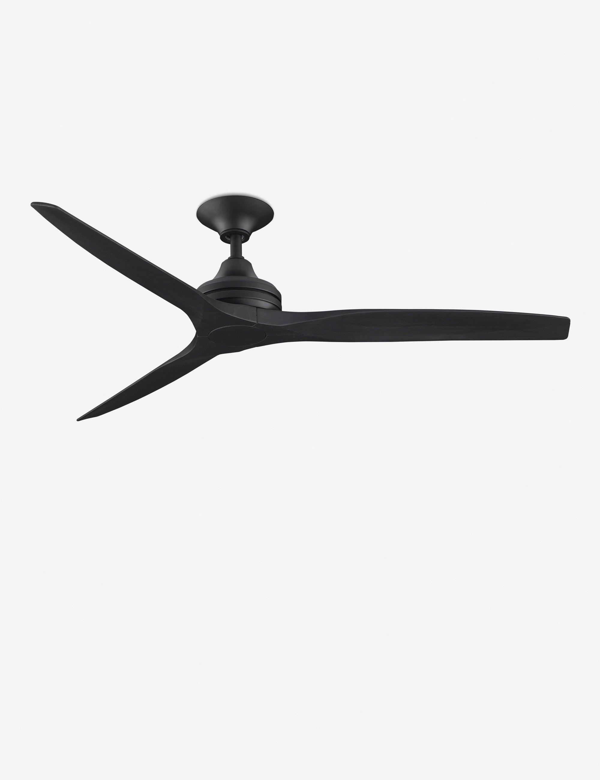 Sleek Matte Black 60" Energy Star Ceiling Fan with Remote