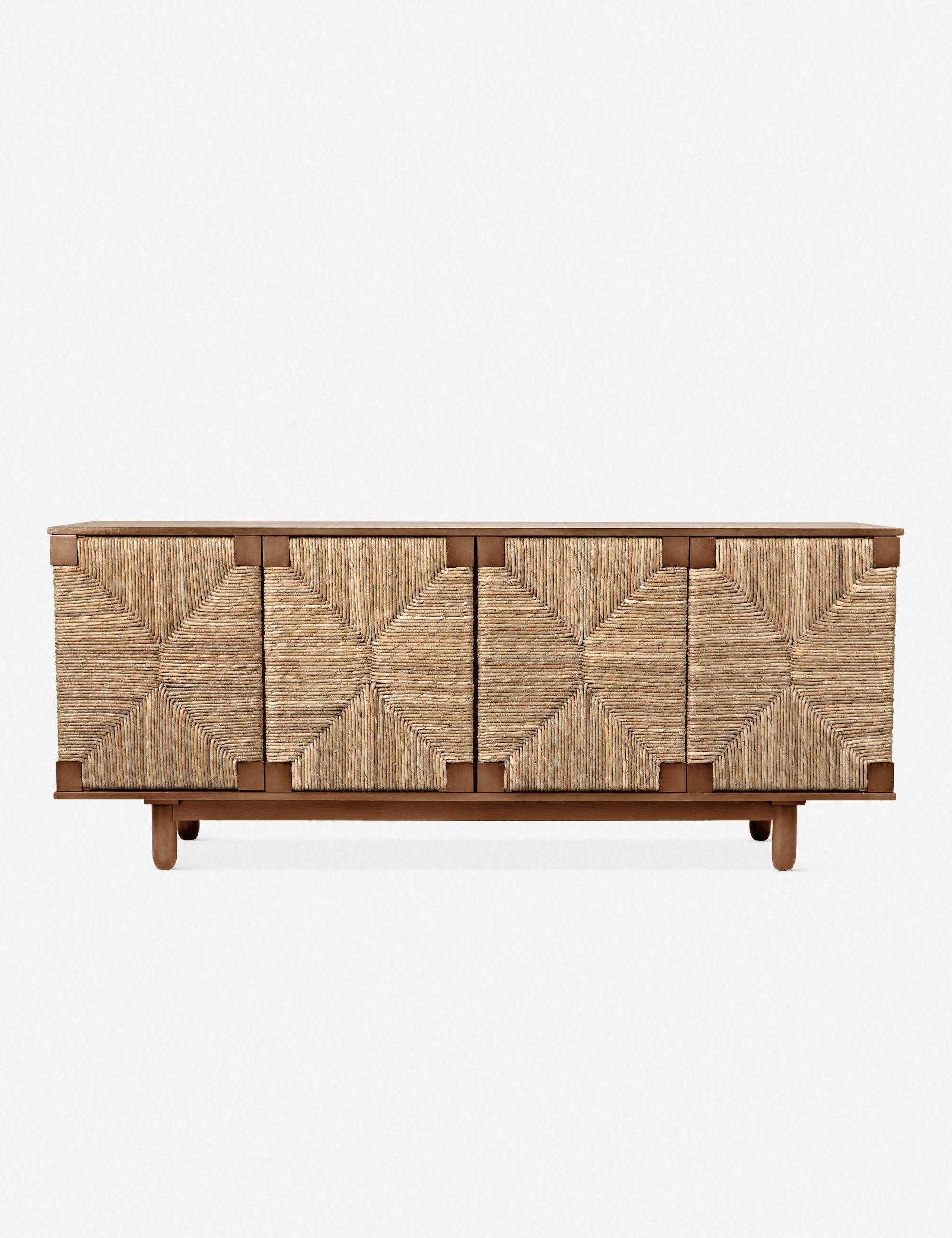 Sian Rush Seagrass and Teak Sideboard - Natural Finish