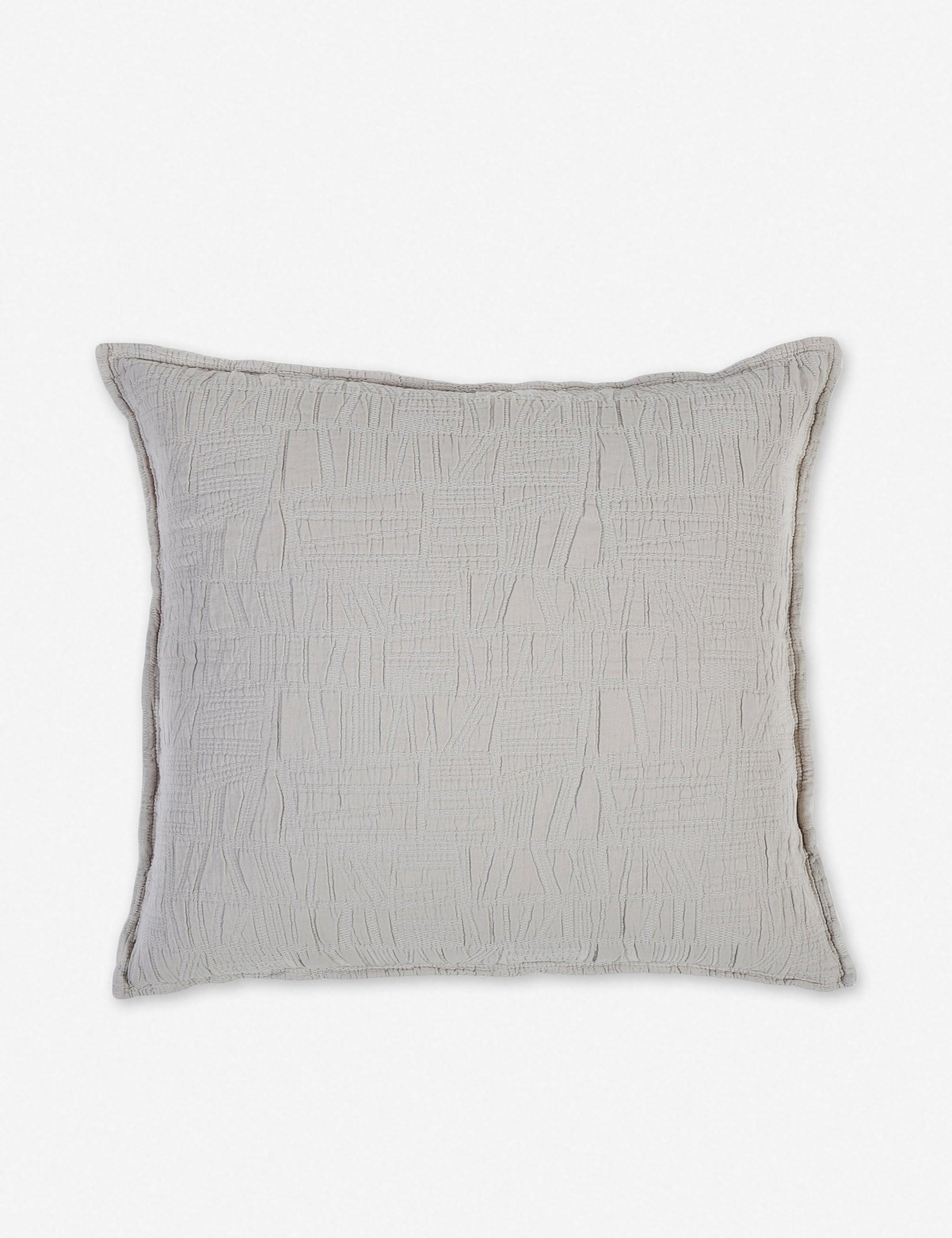 Harbour Cotton Matelassé Euro Sham by Pom Pom at Home - Taupe