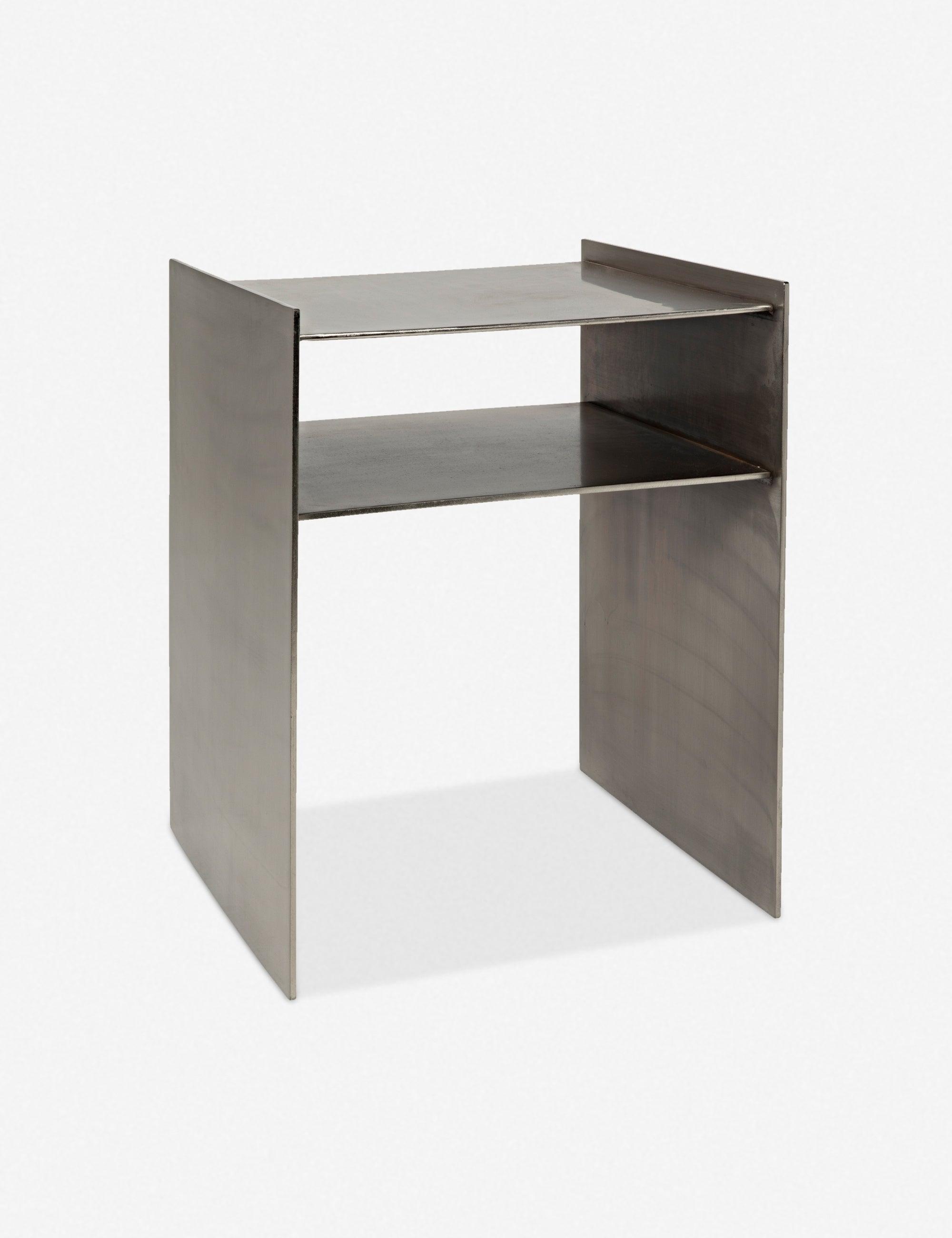 Denice Nightstand - Antique Silver