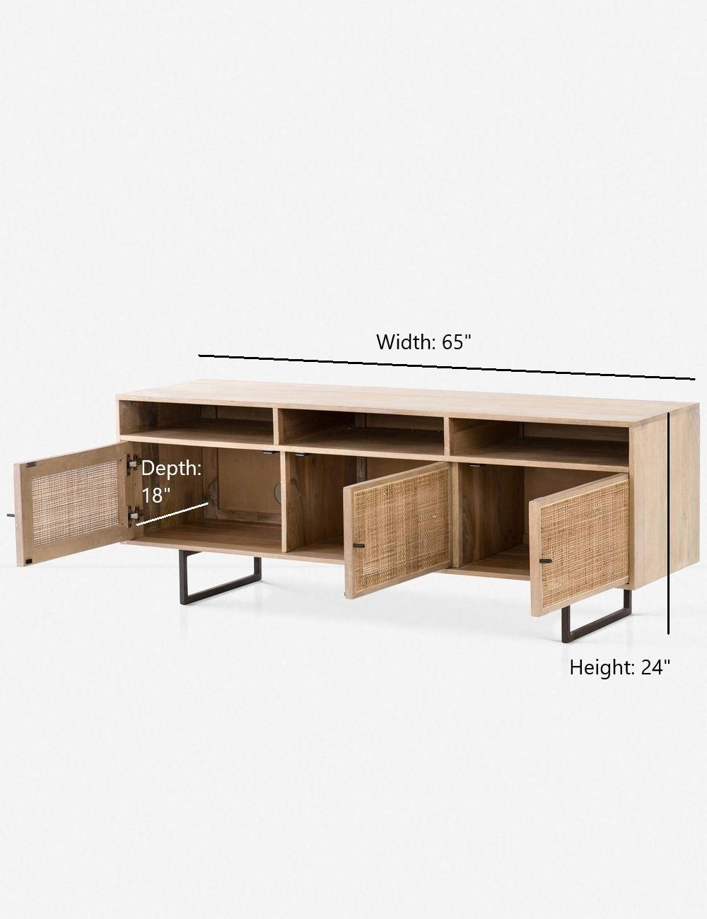 Hannah Media Console - Natural