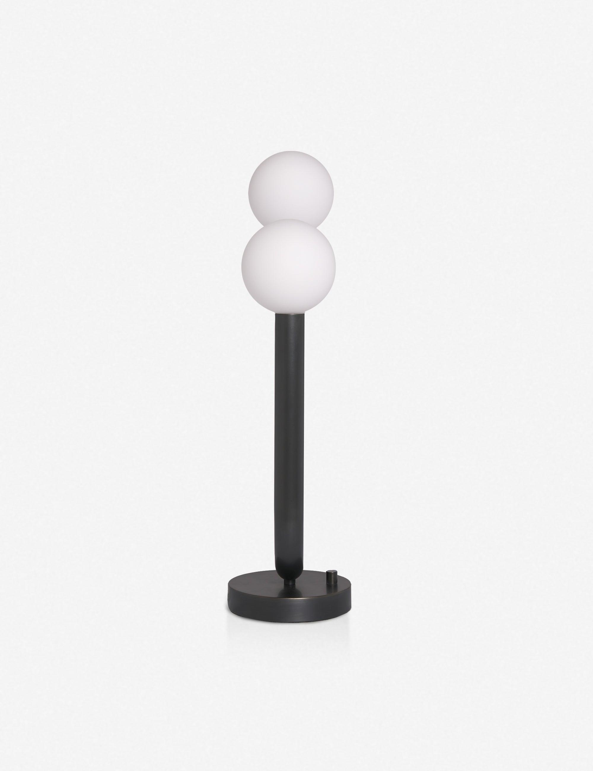 Happy Dual-Light Table Lamp in Oil Rubbed Bronze with Matte Globes
