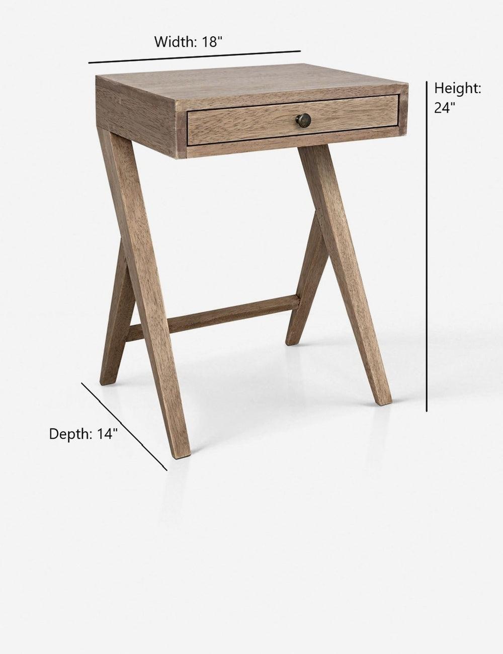 Hendrik Nightstand - Washed Walnut
