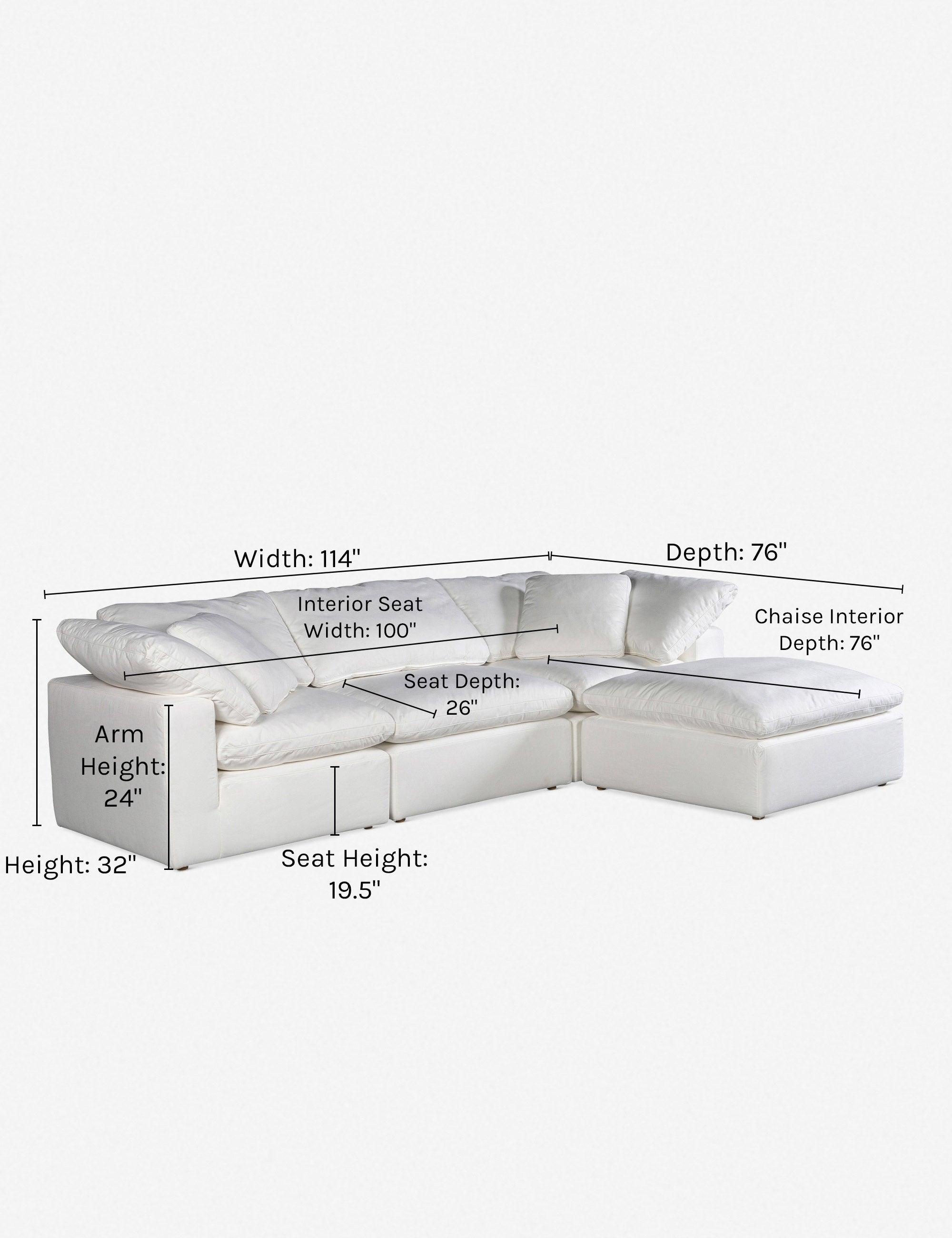 Jacques Large Sectional Sofa - Cream
