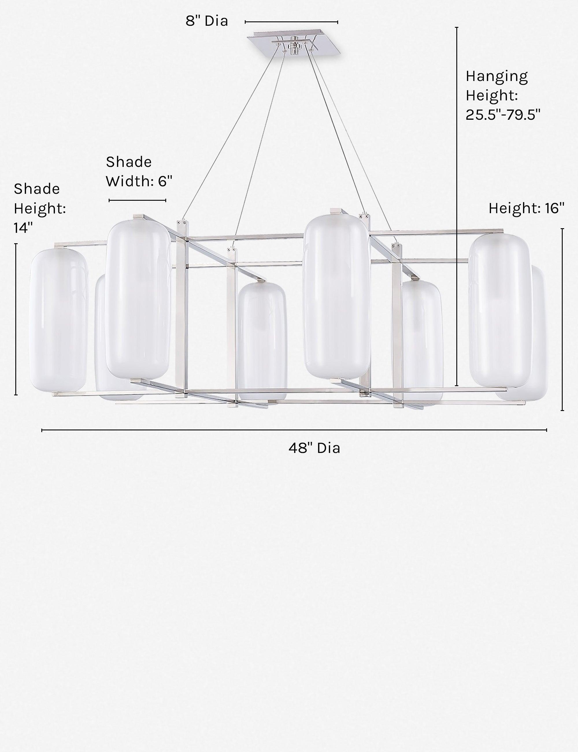 Capsule Crystal Elegance 8-Light Nickel Chandelier