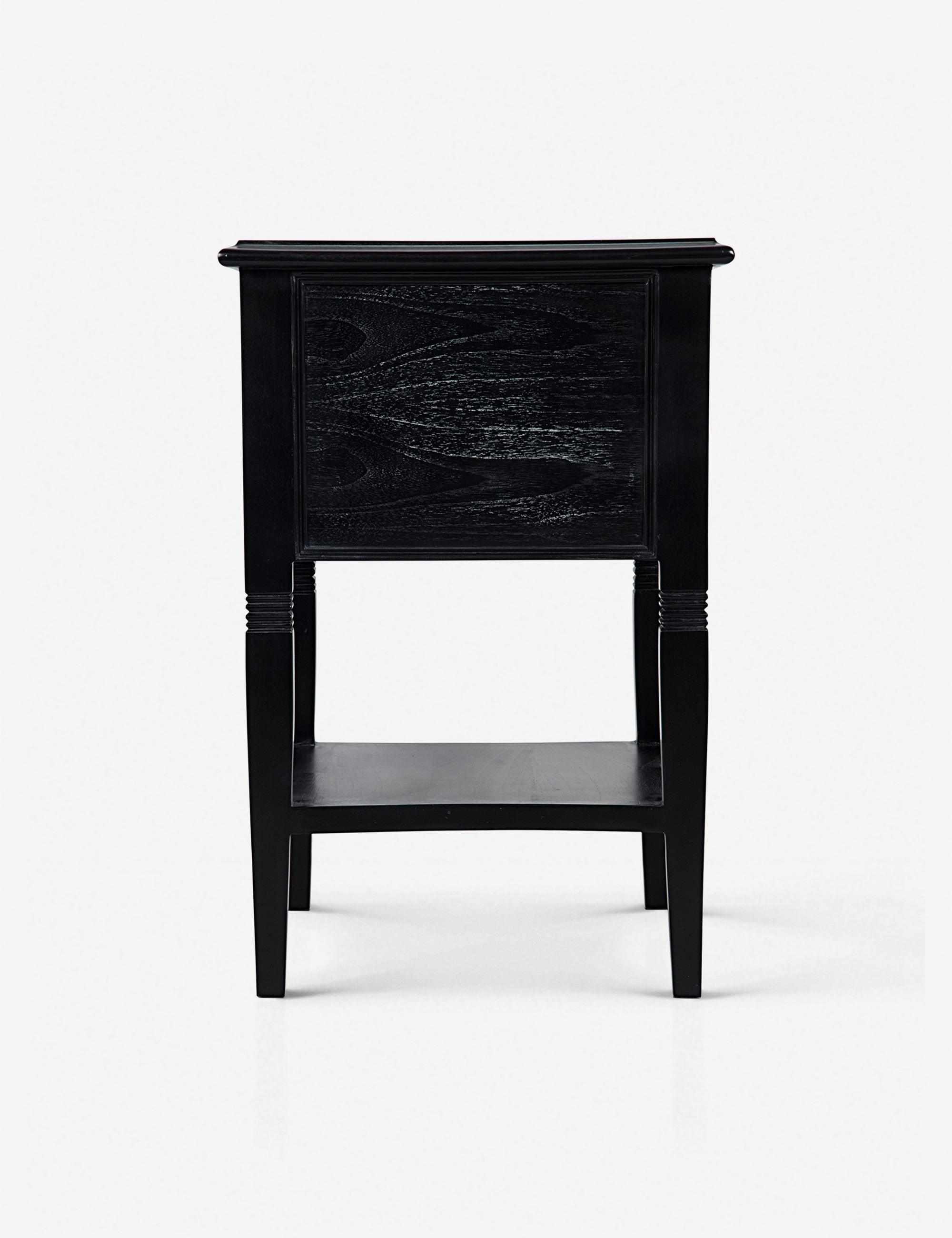 Luna 2 Drawer Nightstand - Hand Rubbed Black
