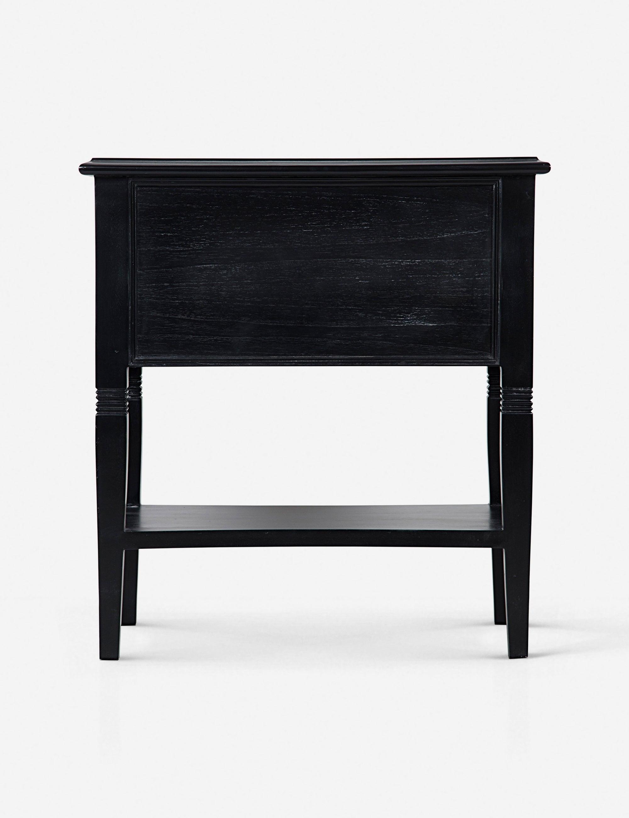 Luna 2 Drawer Nightstand - Hand Rubbed Black