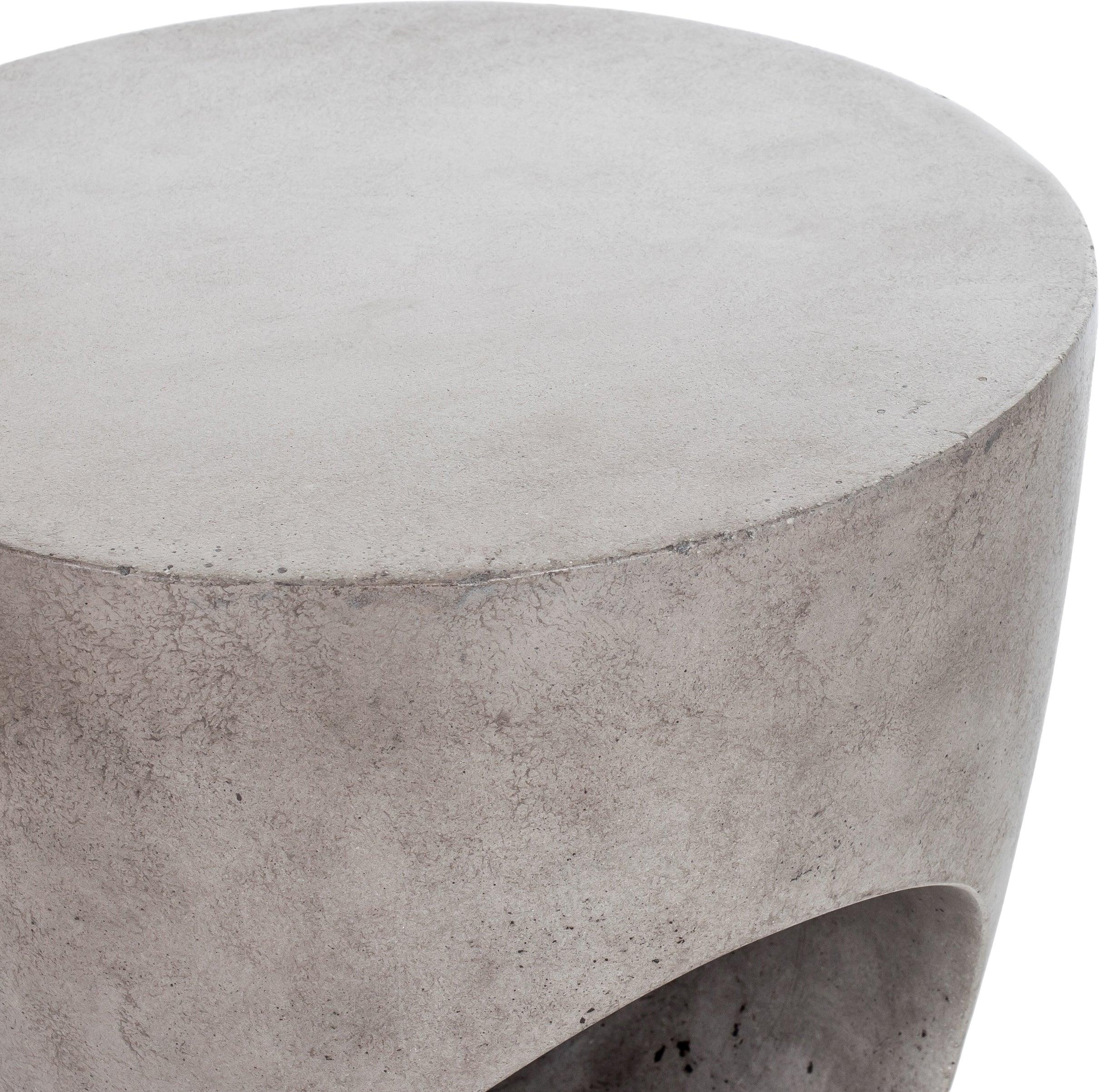 Aylard Modern Dark Grey Fiberstone Indoor/Outdoor Stool