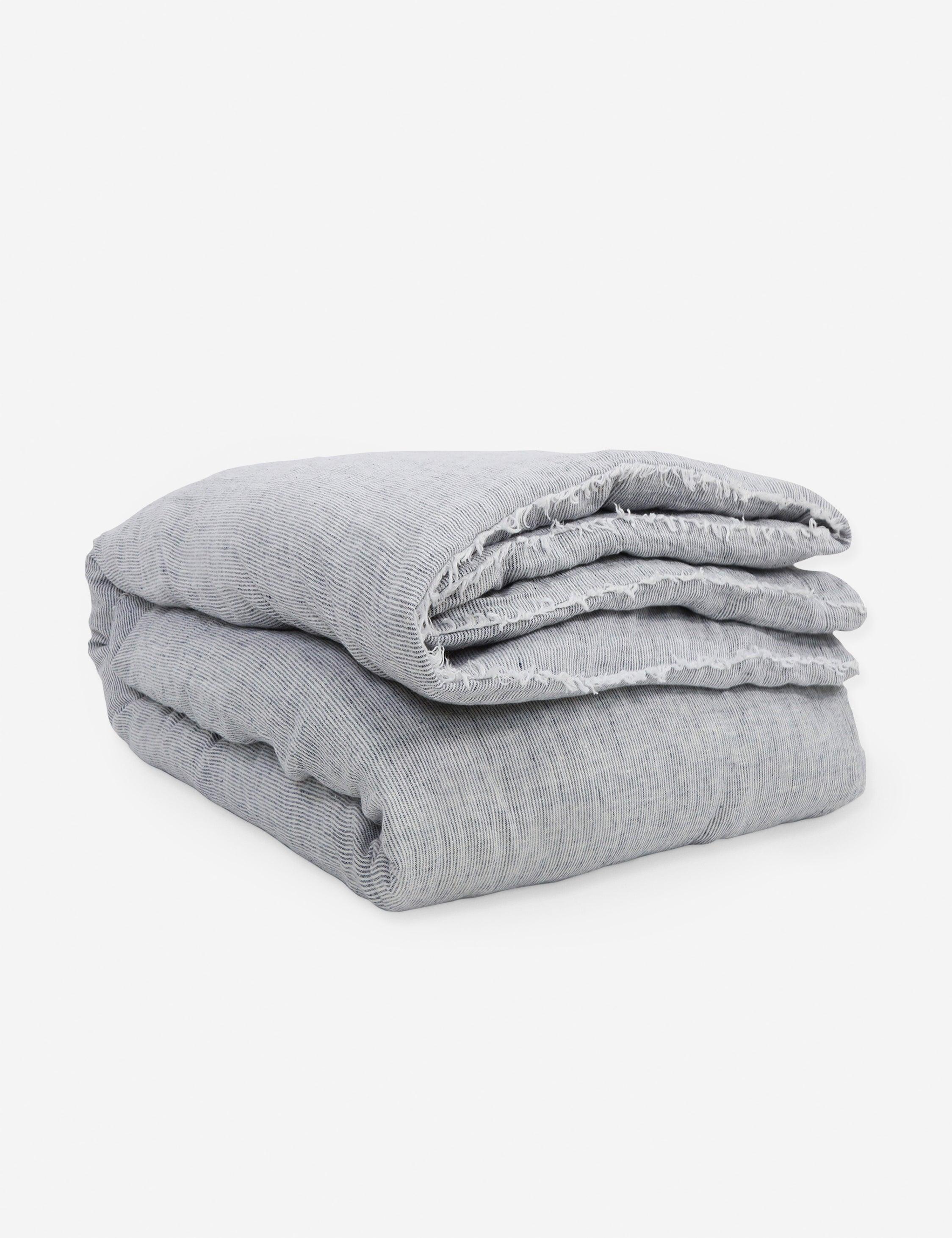 Logan Linen Duvet by Pom Pom at Home - Navy / King