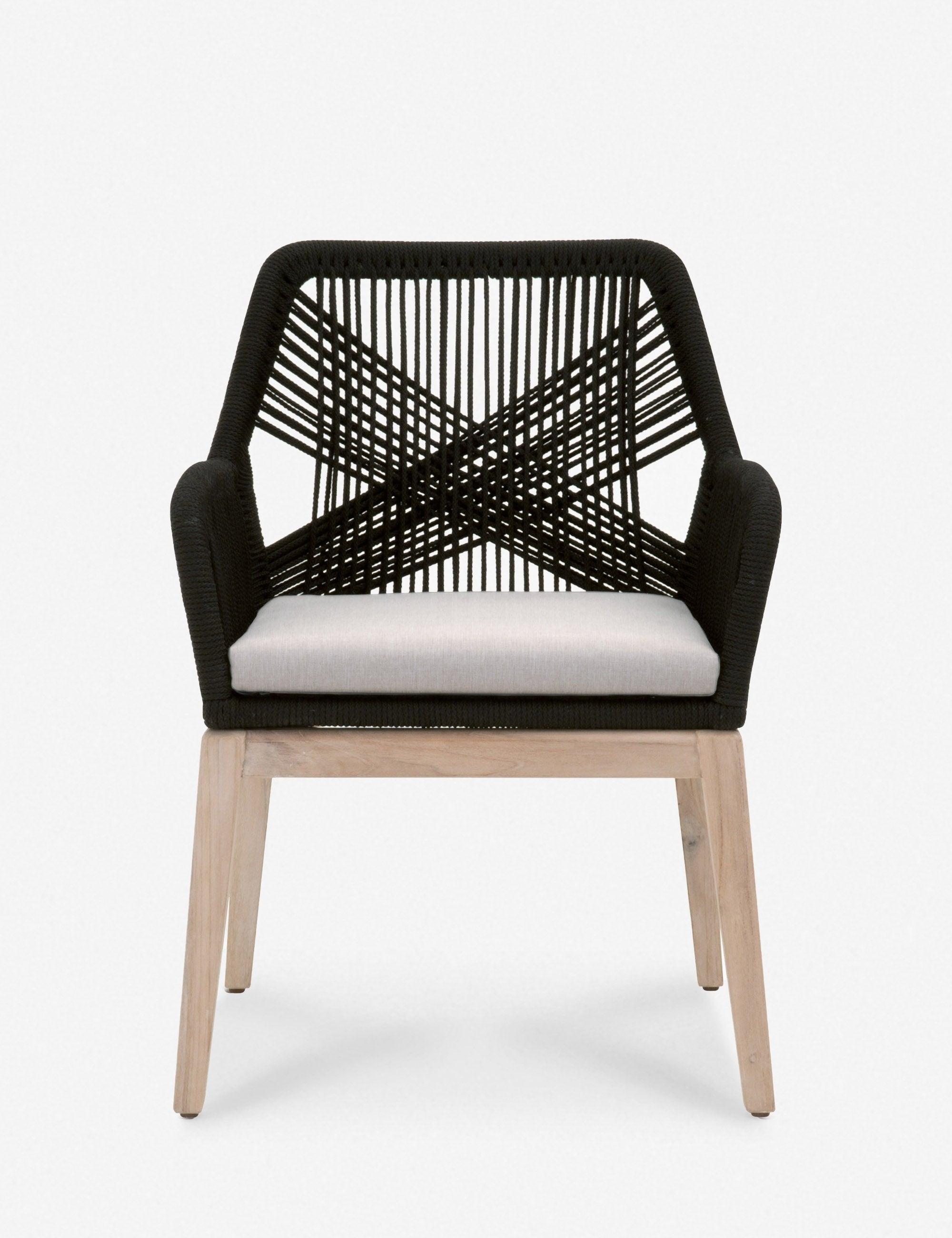 London Indoor / Outdoor Dining Arm Chair - Black