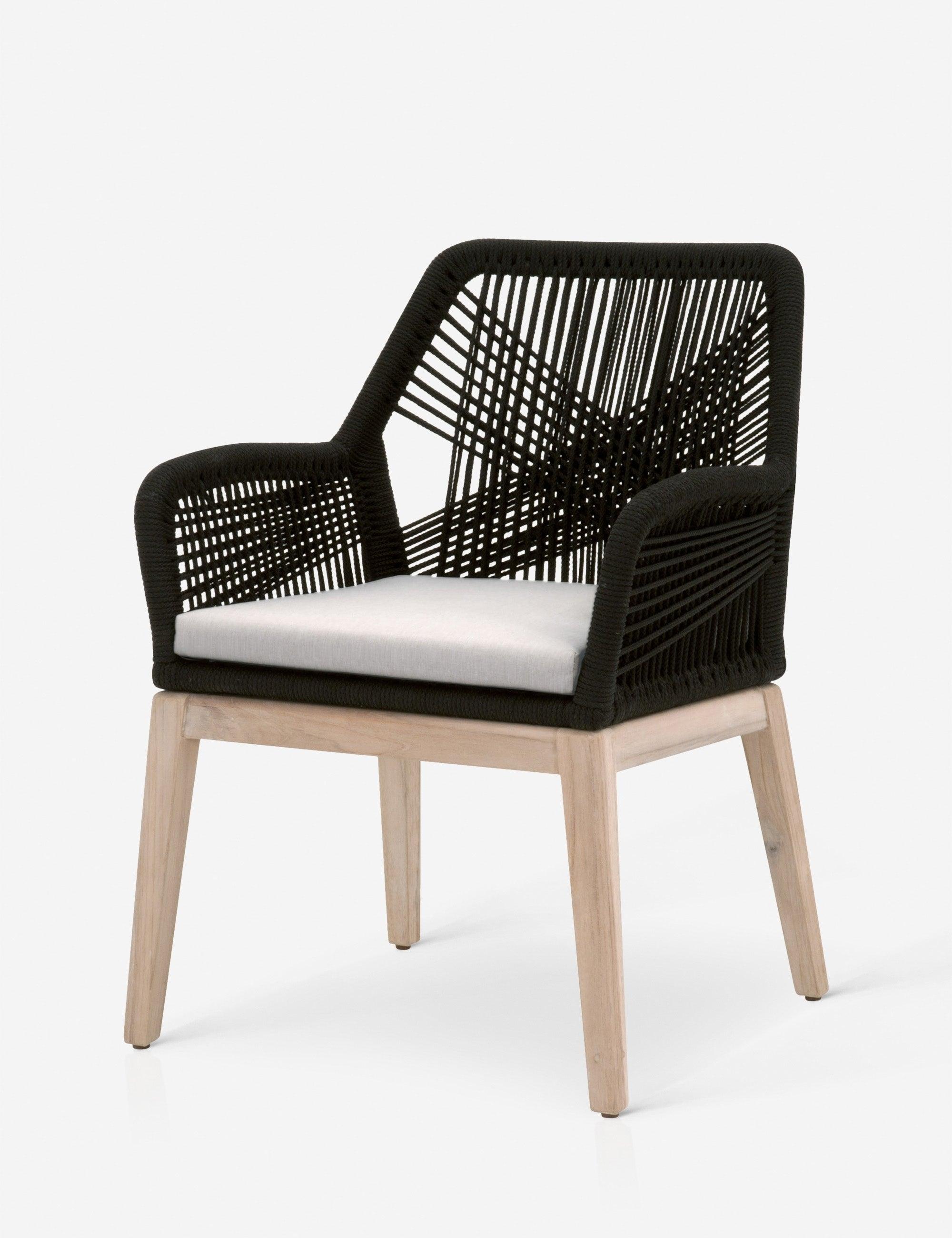 London Indoor / Outdoor Dining Arm Chair - Black
