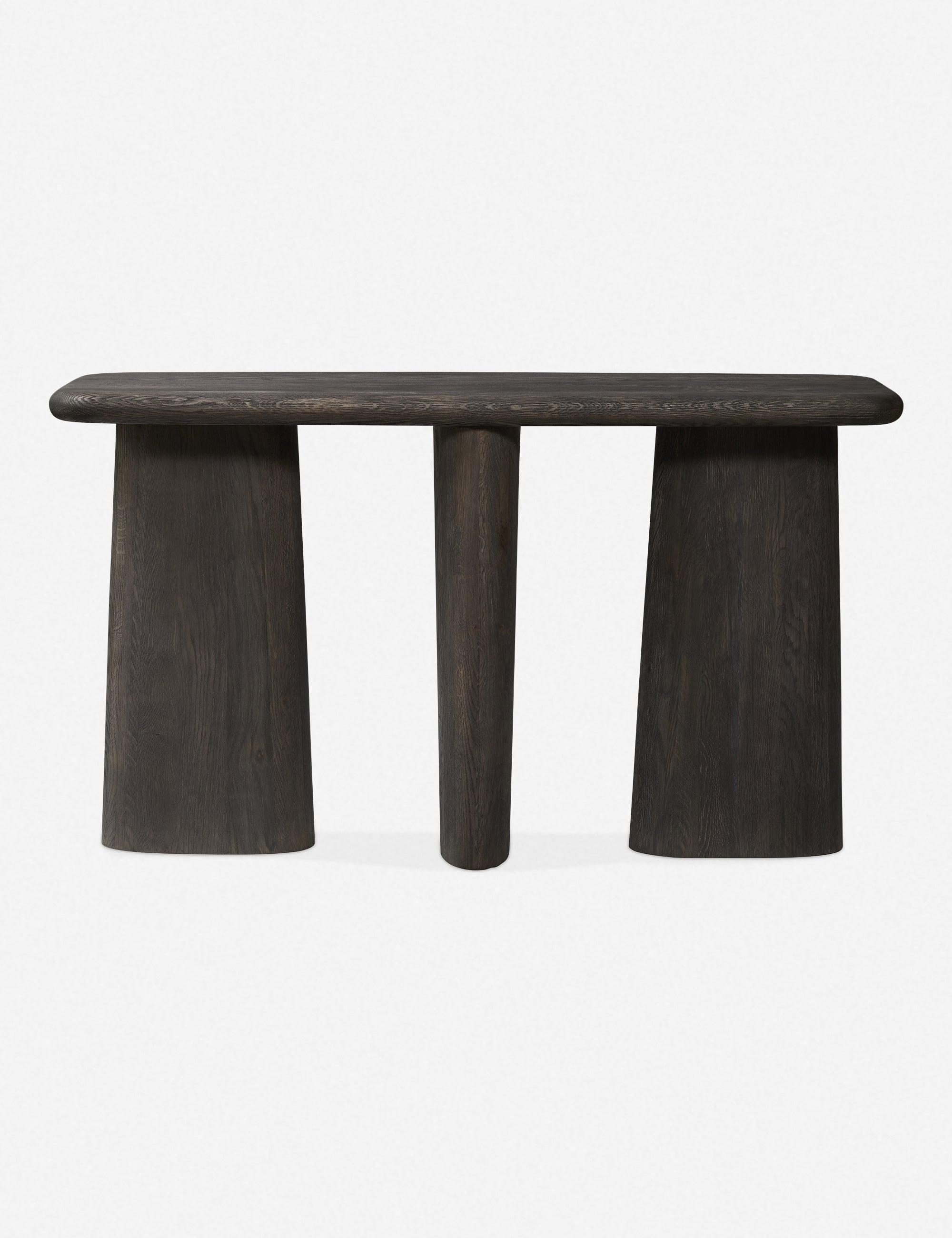 Charcoal Oil Finish 30in Modern Wood Console Table