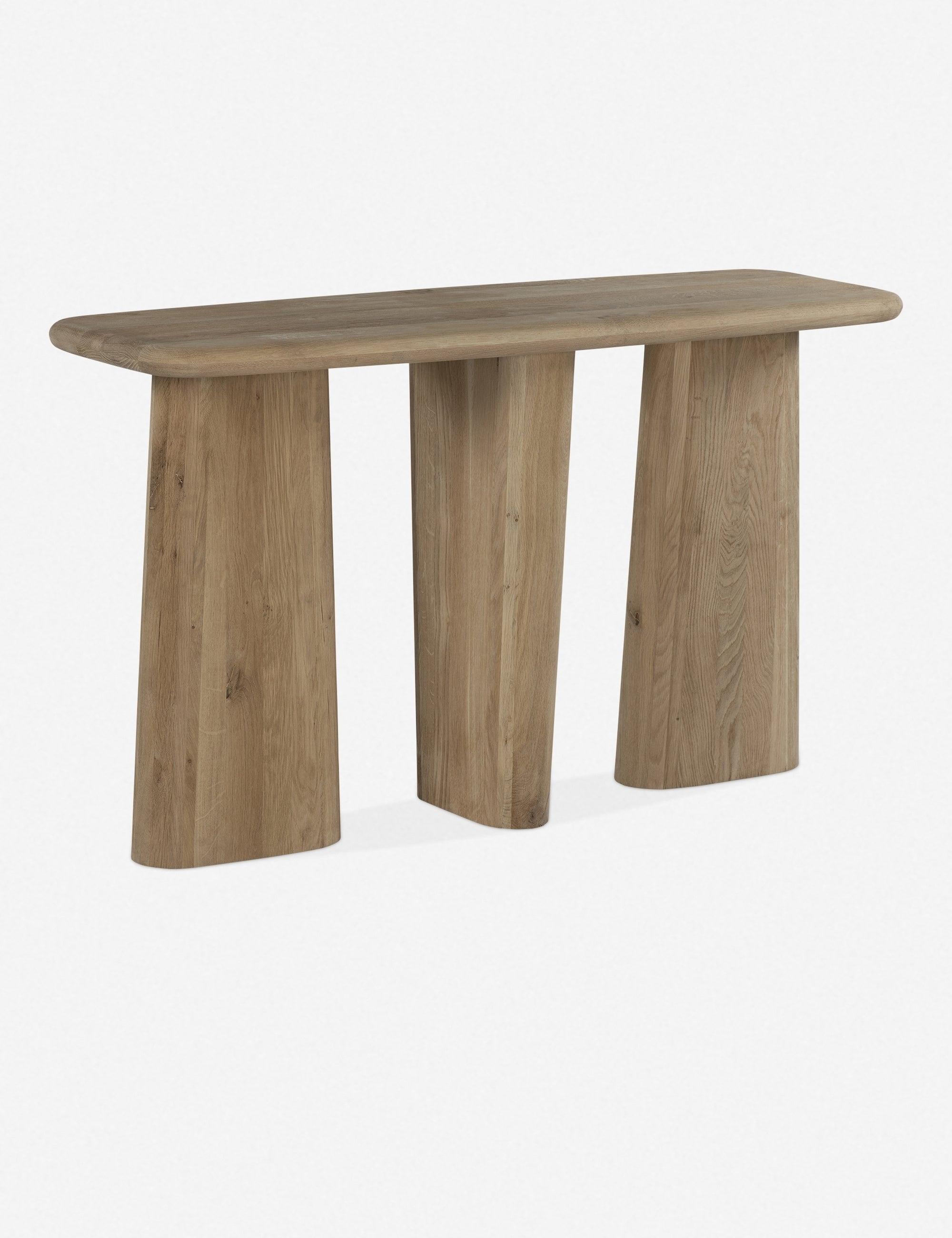 Laurel Sculpted Organic Curves FSC Certified Oak Console Table