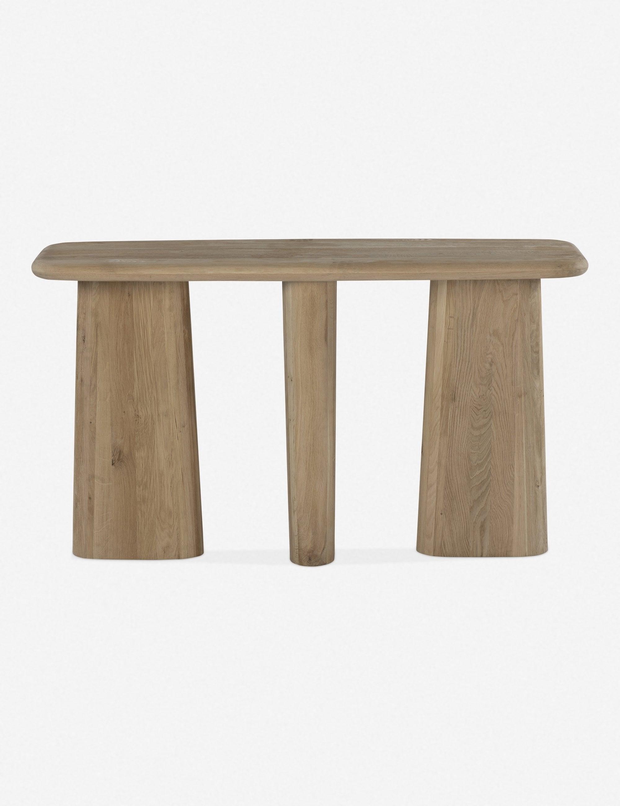 Laurel Sculpted Organic Curves FSC Certified Oak Console Table