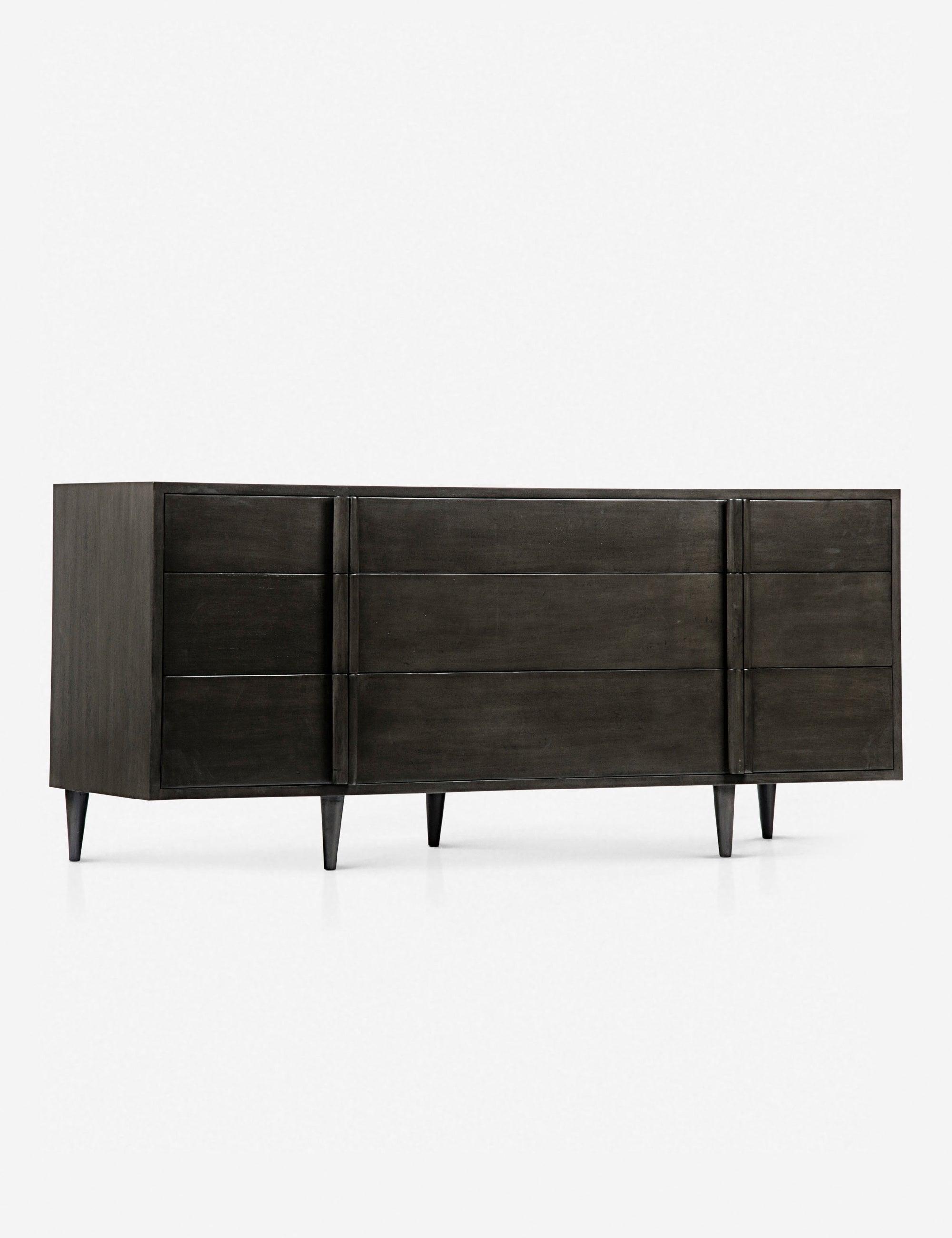 Noir Morten 9-Drawer Mahogany Dresser in Neutral Finish