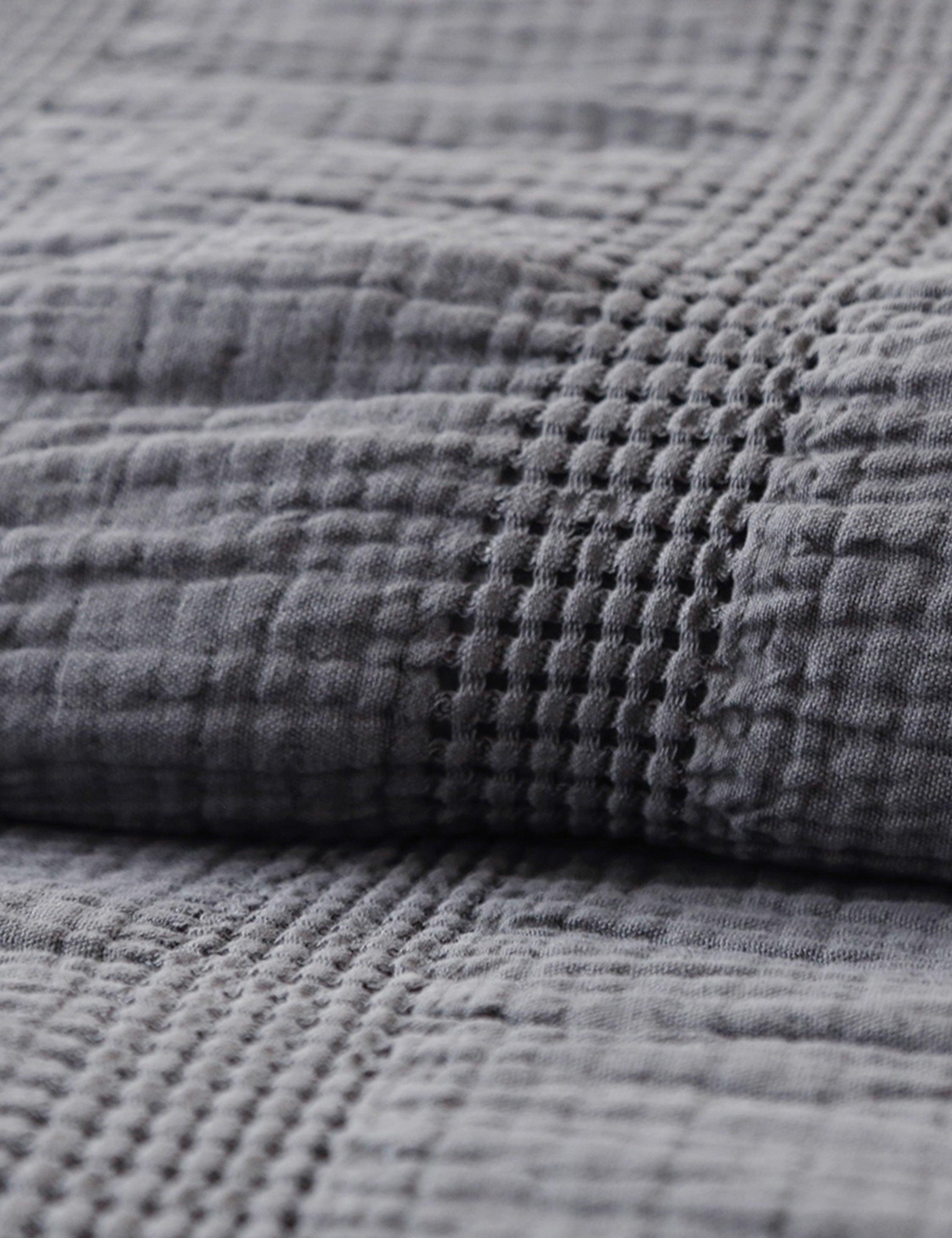 Nantucket Cotton Matelassé Coverlet by Pom Pom at Home - Midnight / Twin