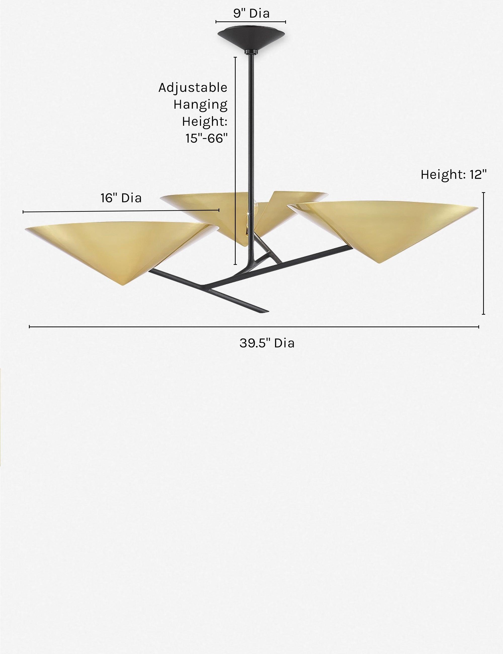 Nari Chandelier - Aged Brass / 3 Light