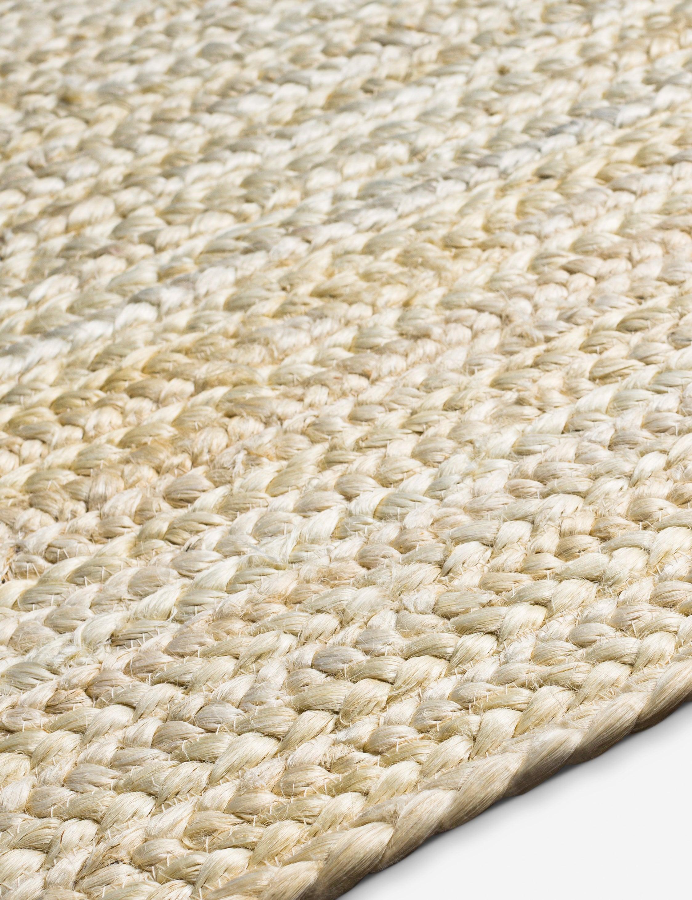 Nuha Ivory Braided 3'6" x 5'6" Handwoven Jute Rug