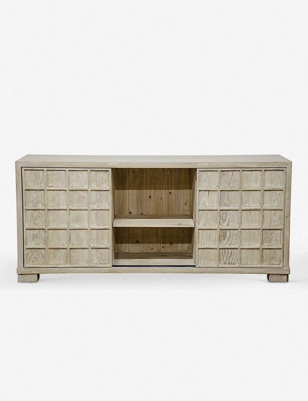 Hayward 72'' Reclaimed Wood Sideboard with Raised Grid Pattern