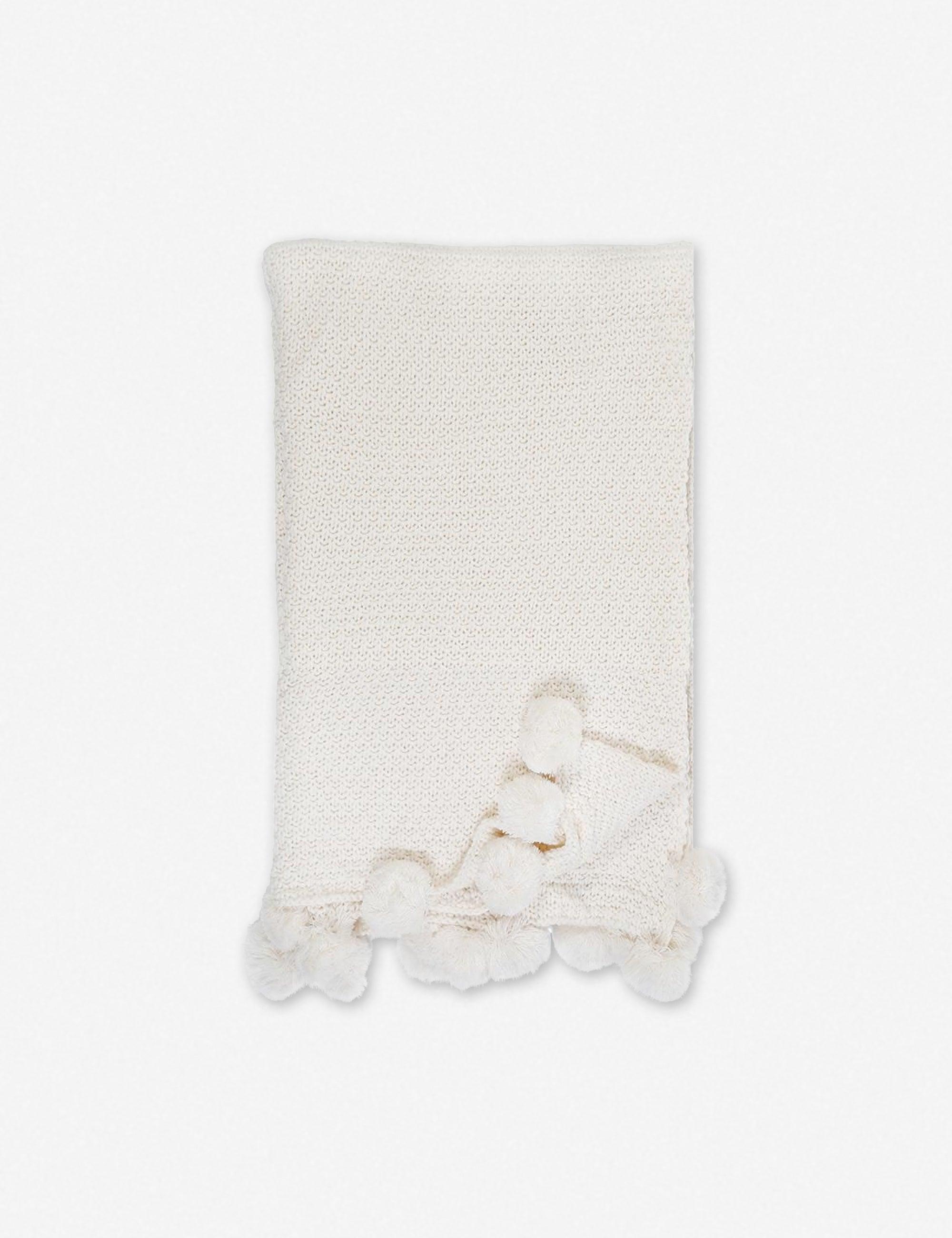 Riley Knit Throw by Pom Pom at Home - Antique White