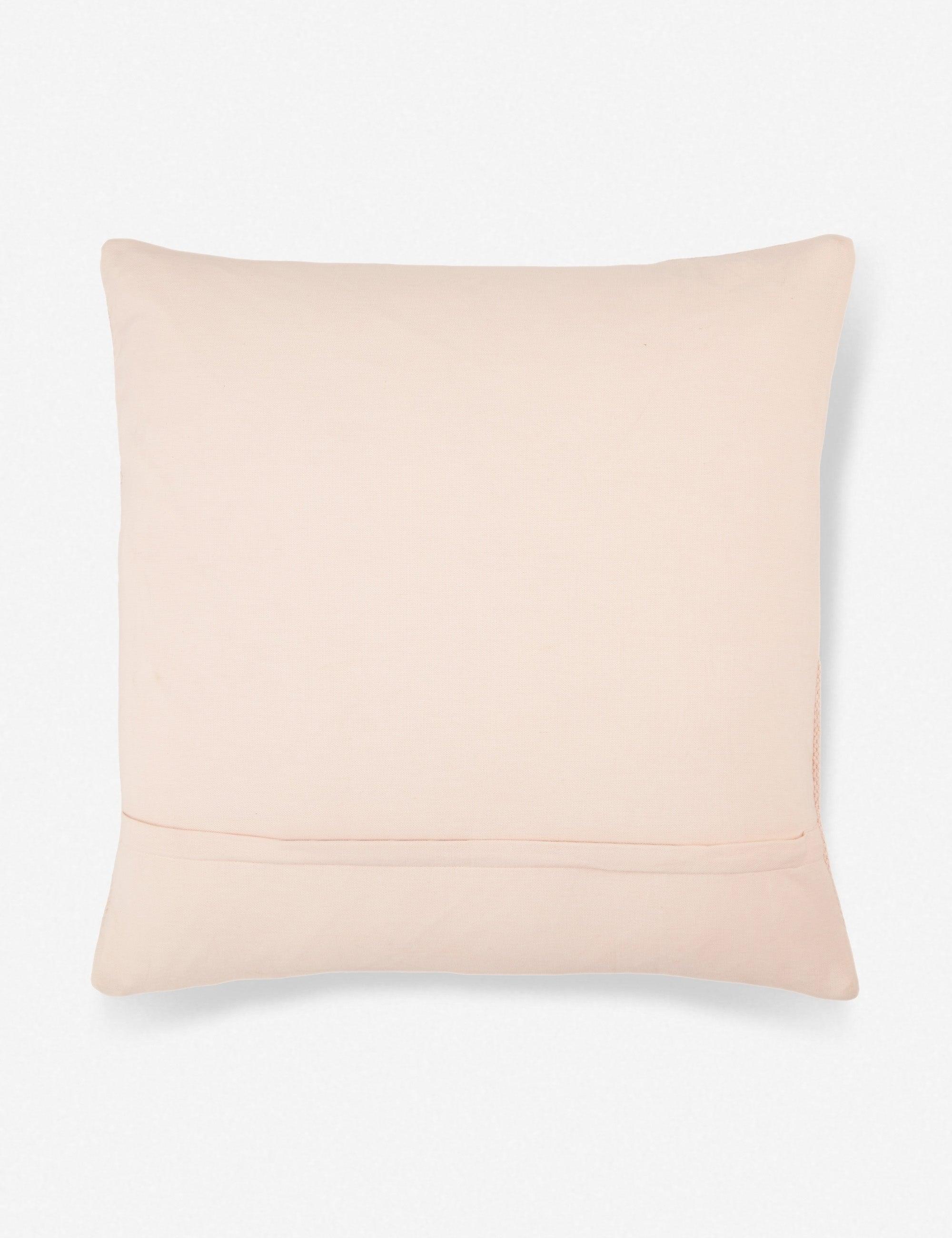 Arabesque Blush & Brown Embroidered Cotton Round Pillow Set